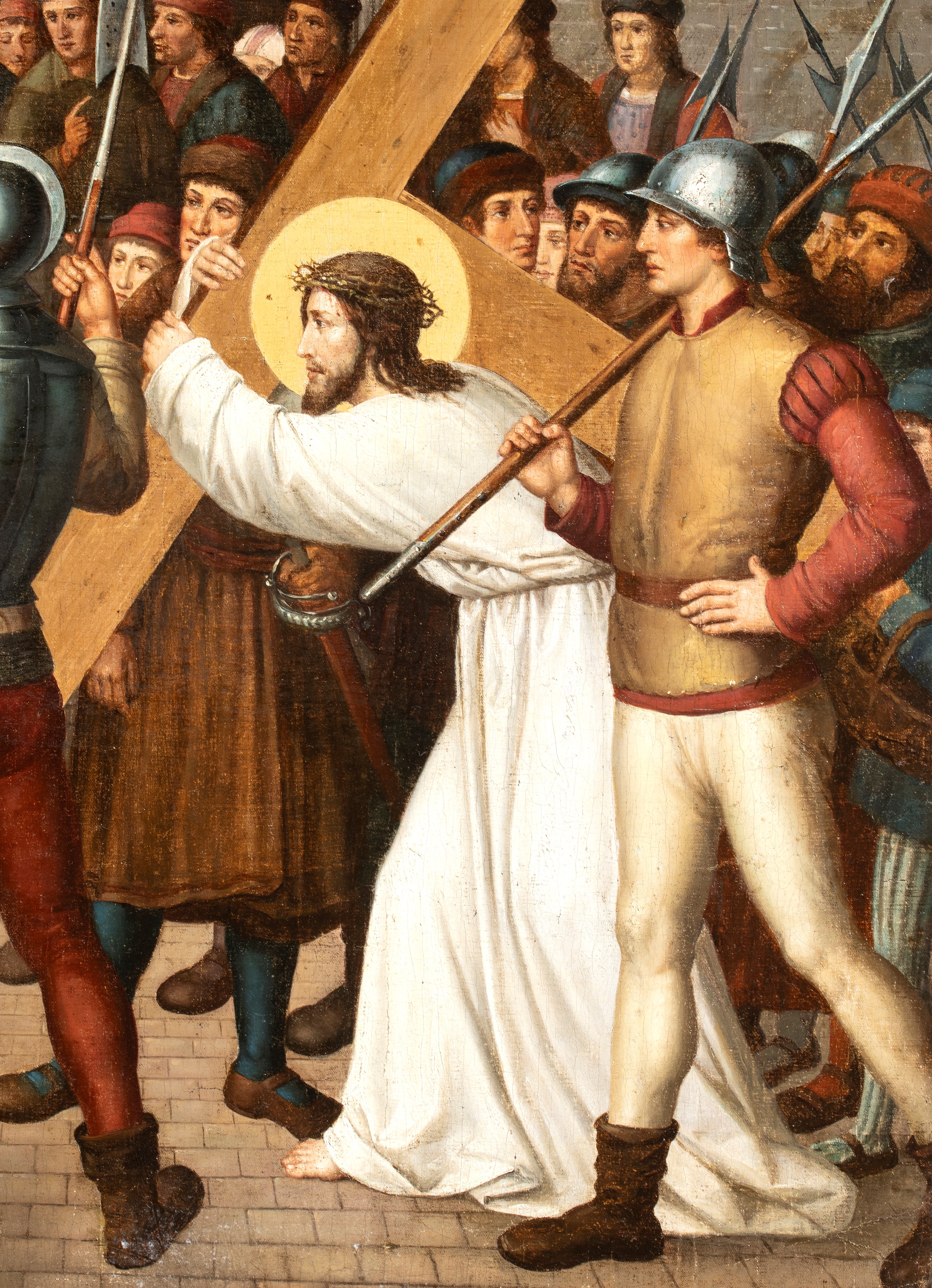 Louis Hendrix - Gesù incontra la Vergine Maria lungo la Via Crucis, olio su tela