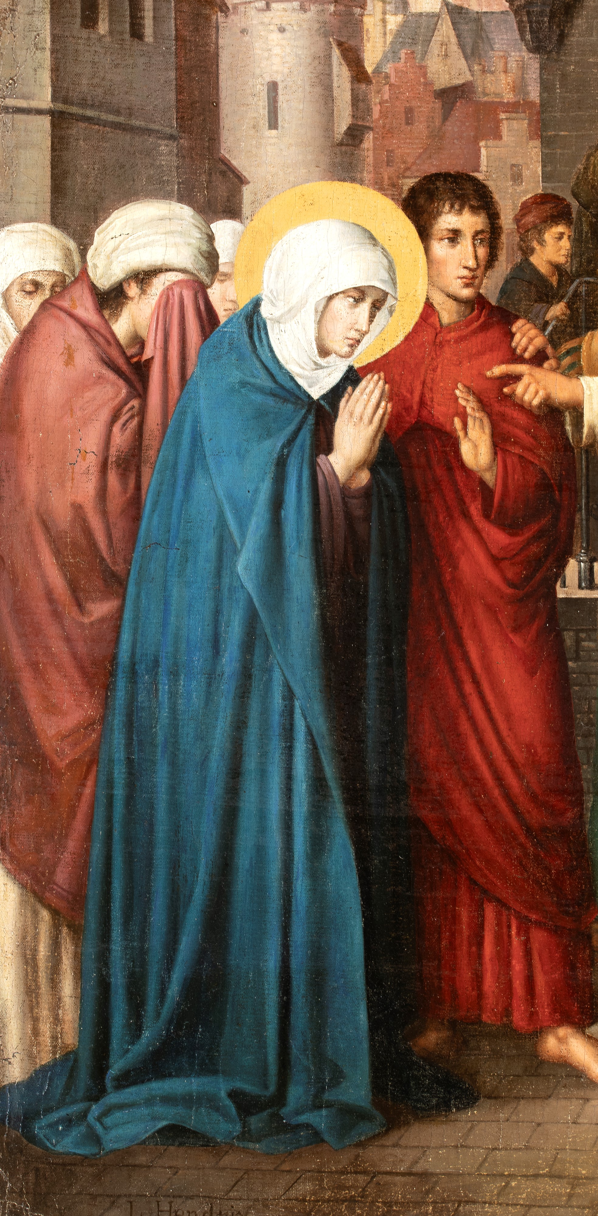 Louis Hendrix - Gesù incontra la Vergine Maria lungo la Via Crucis, olio su tela