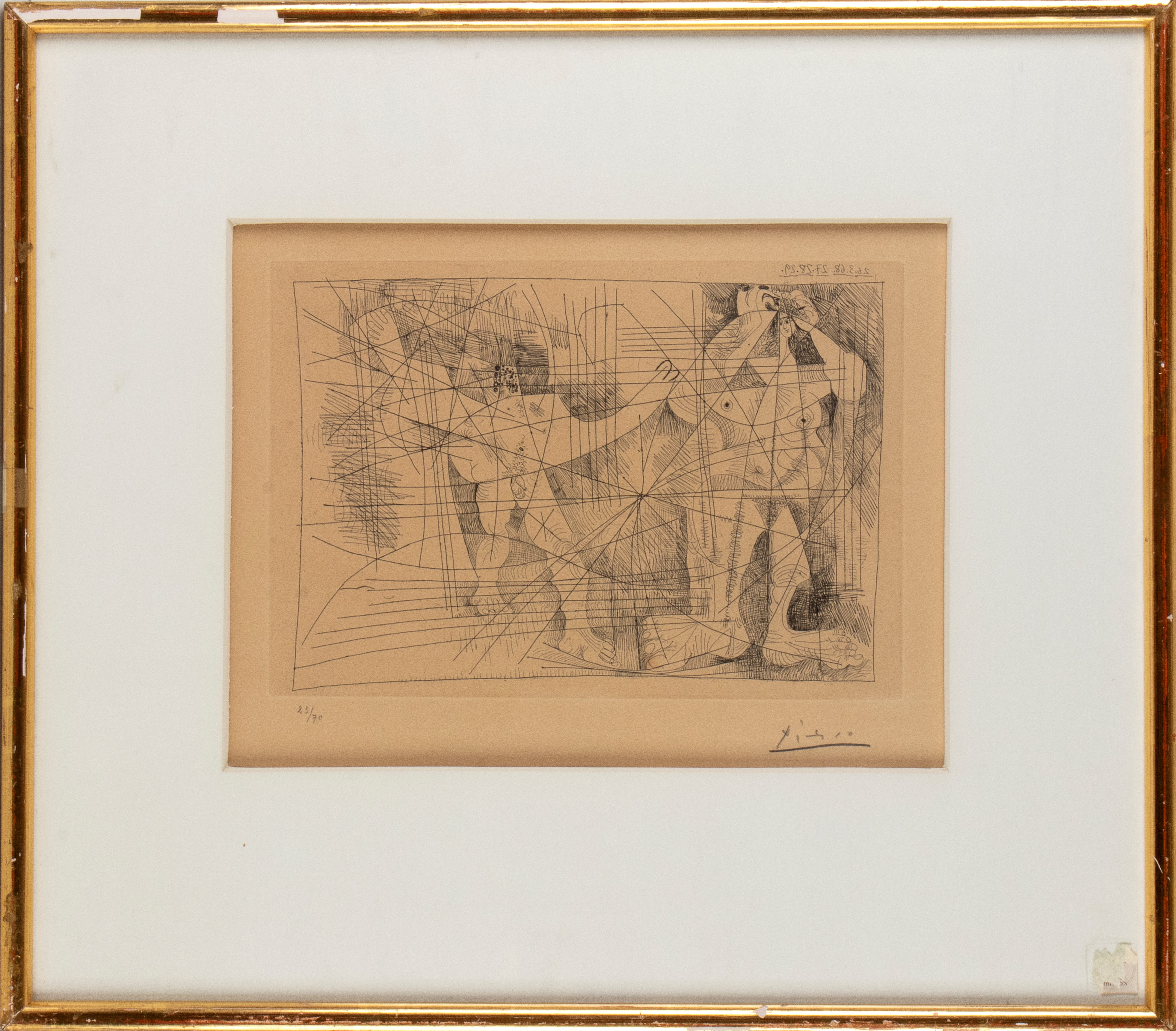 Pablo Picasso - Couple, da La Magie Quotidienne (acquaforte, 1968)
