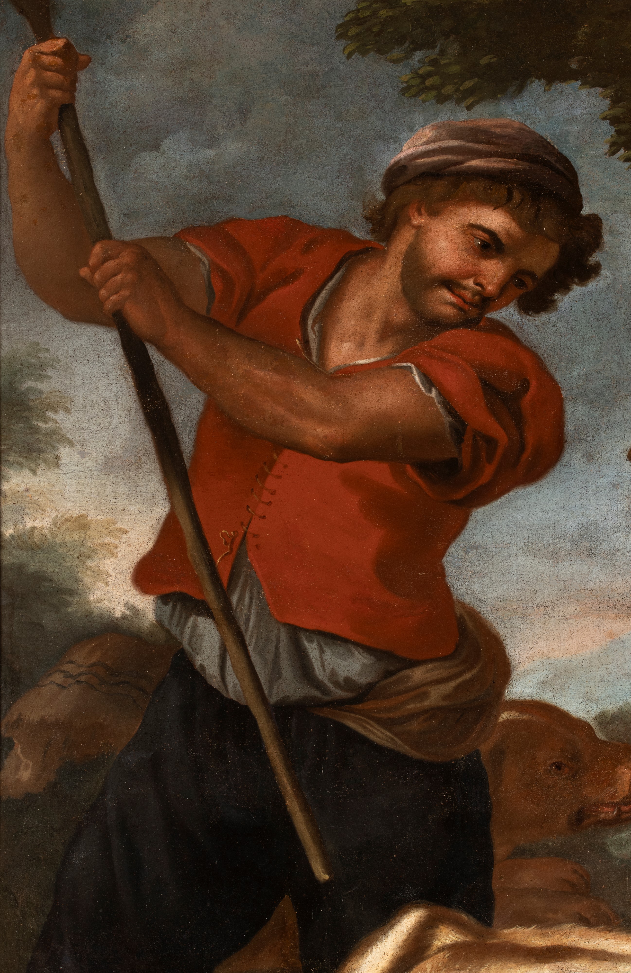 De Caro, Due cacciatori con cani e selvaggina