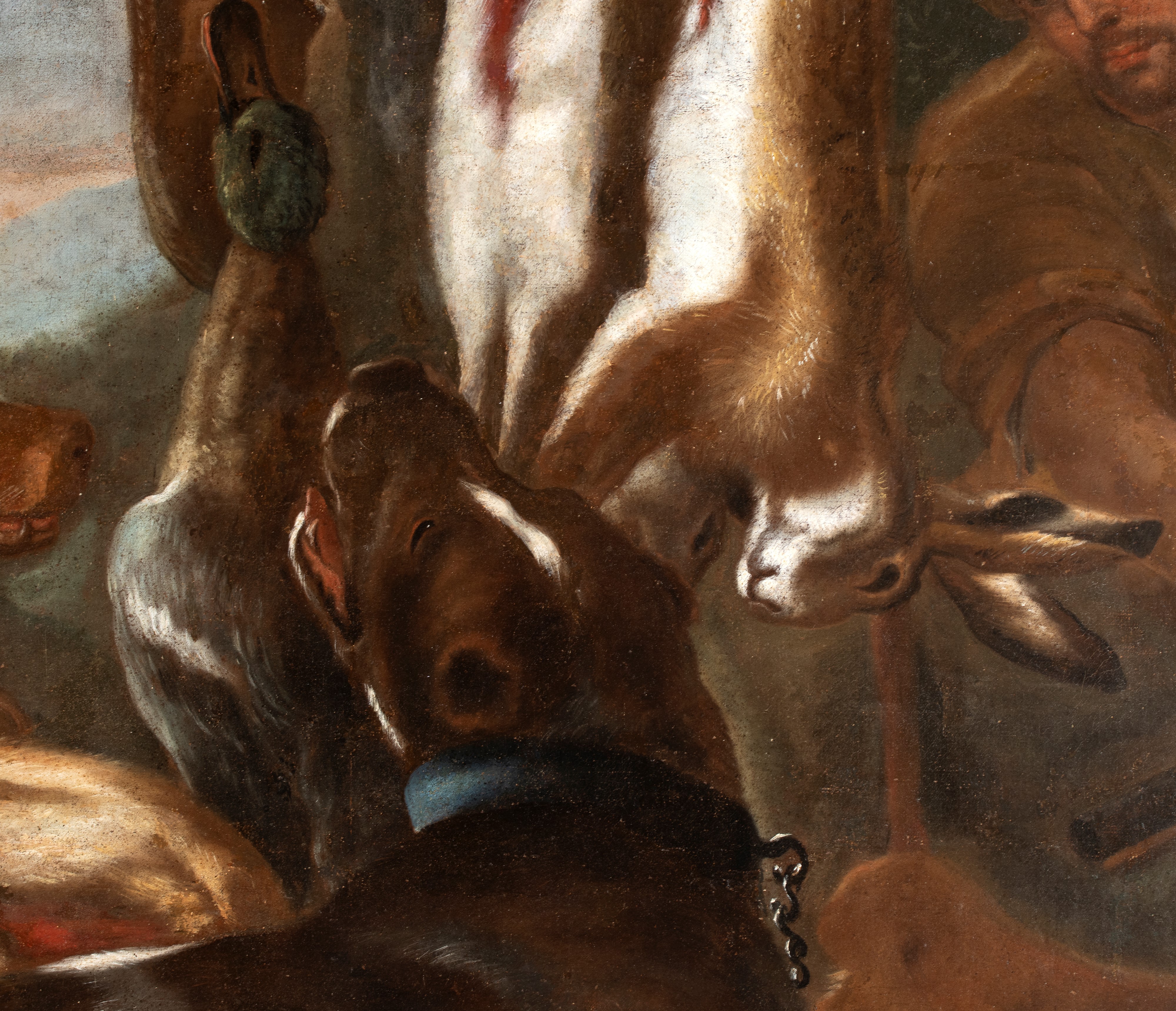 De Caro, Due cacciatori con cani e selvaggina
