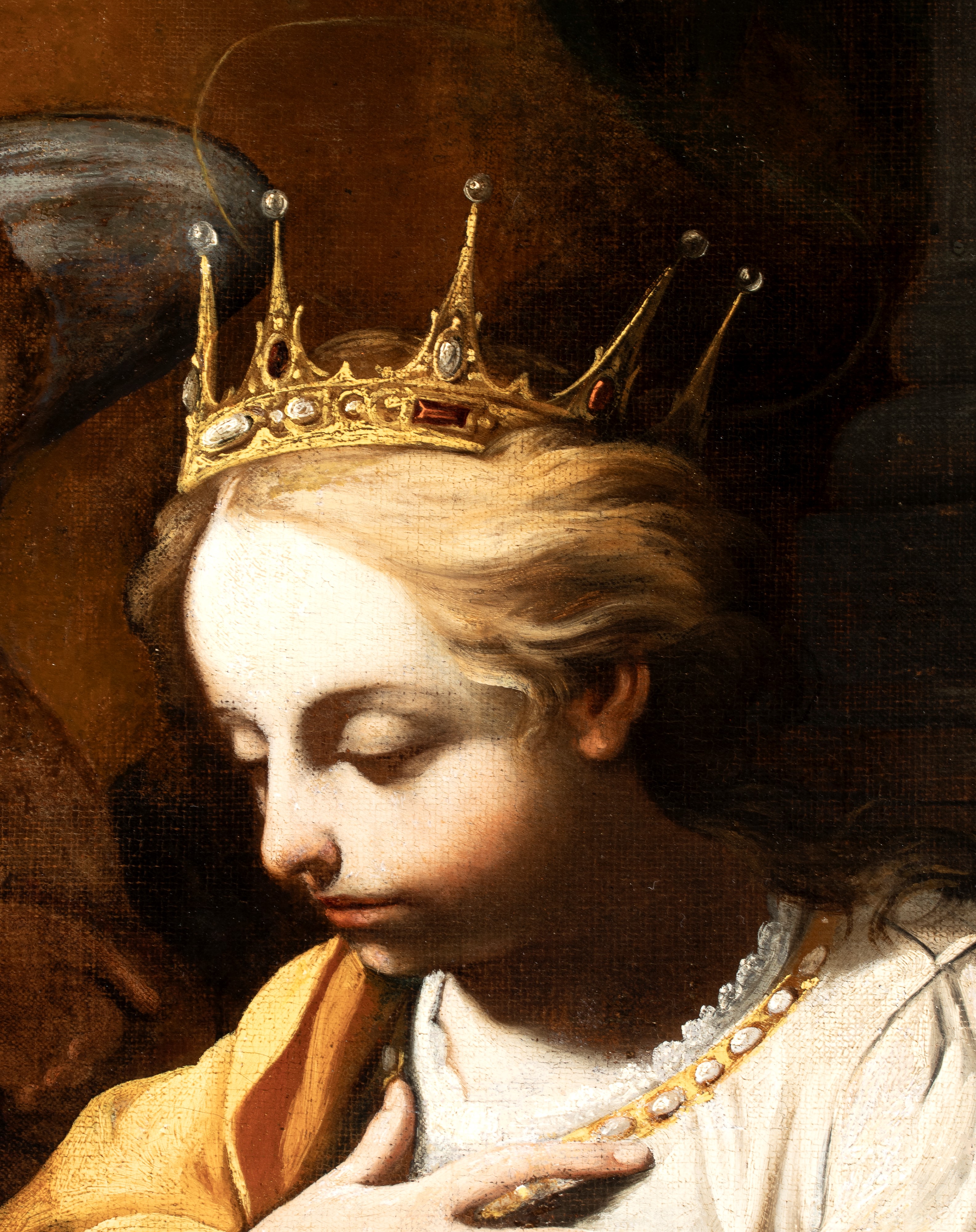 Gregorio Preti - Matrimonio mistico di Santa Caterina, olio su tela