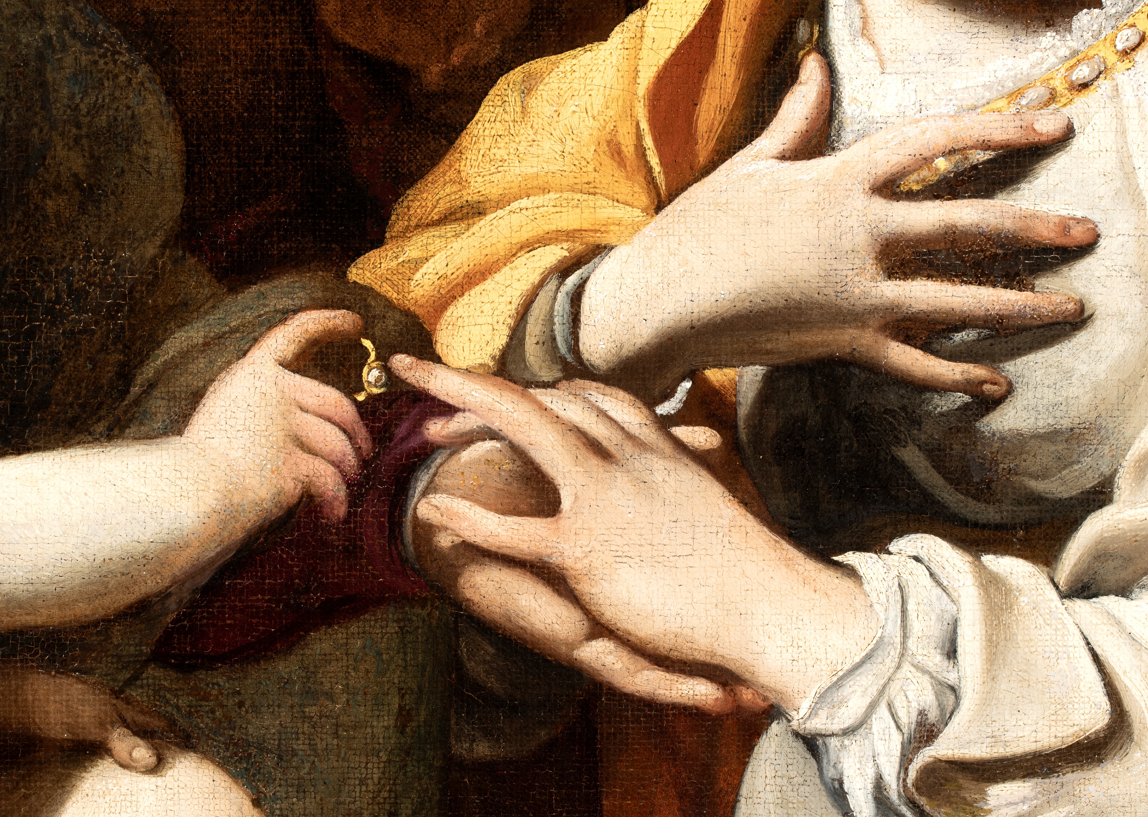 Gregorio Preti - Matrimonio mistico di Santa Caterina, olio su tela