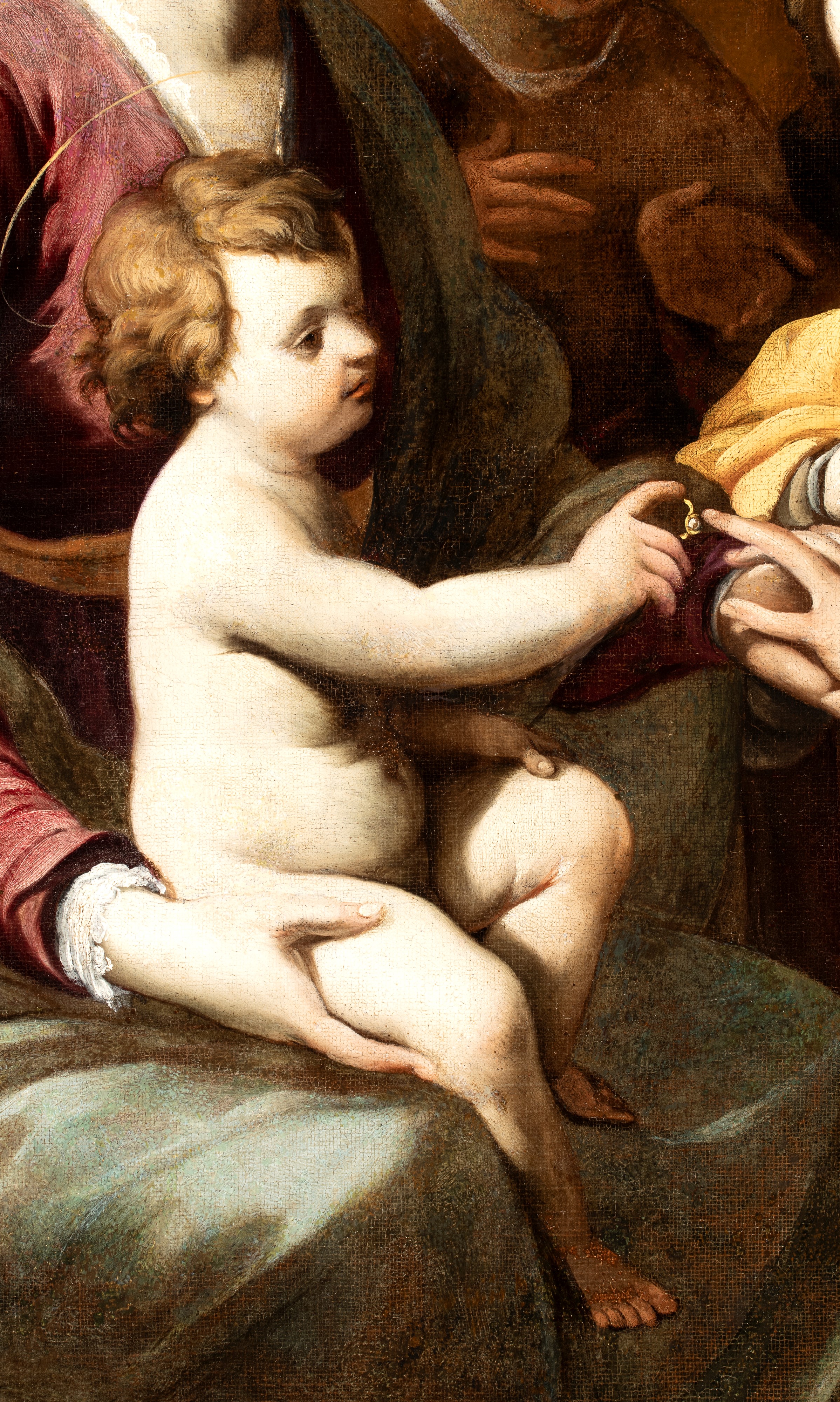 Gregorio Preti - Matrimonio mistico di Santa Caterina, olio su tela