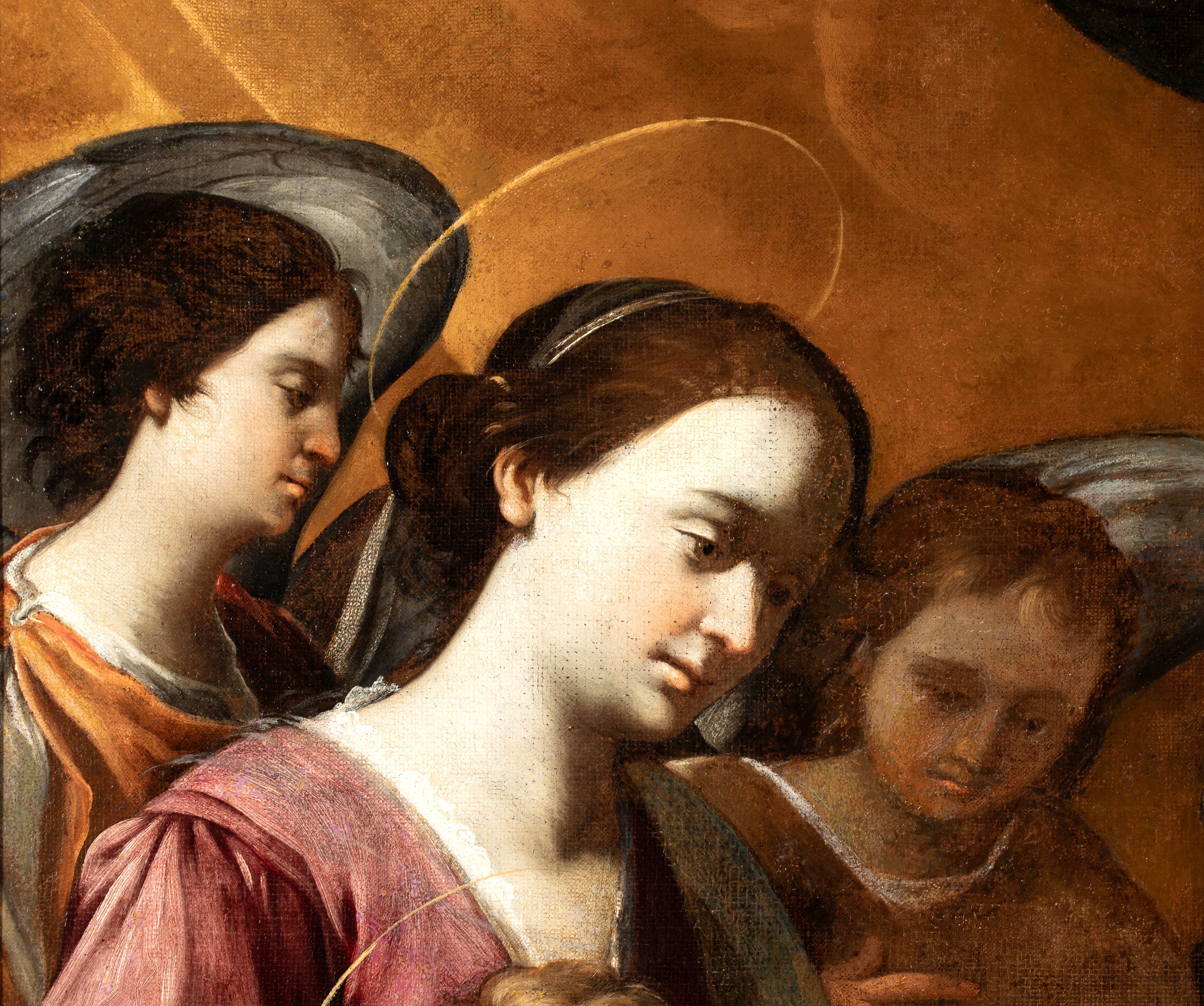 Gregorio Preti - Matrimonio mistico di Santa Caterina, olio su tela