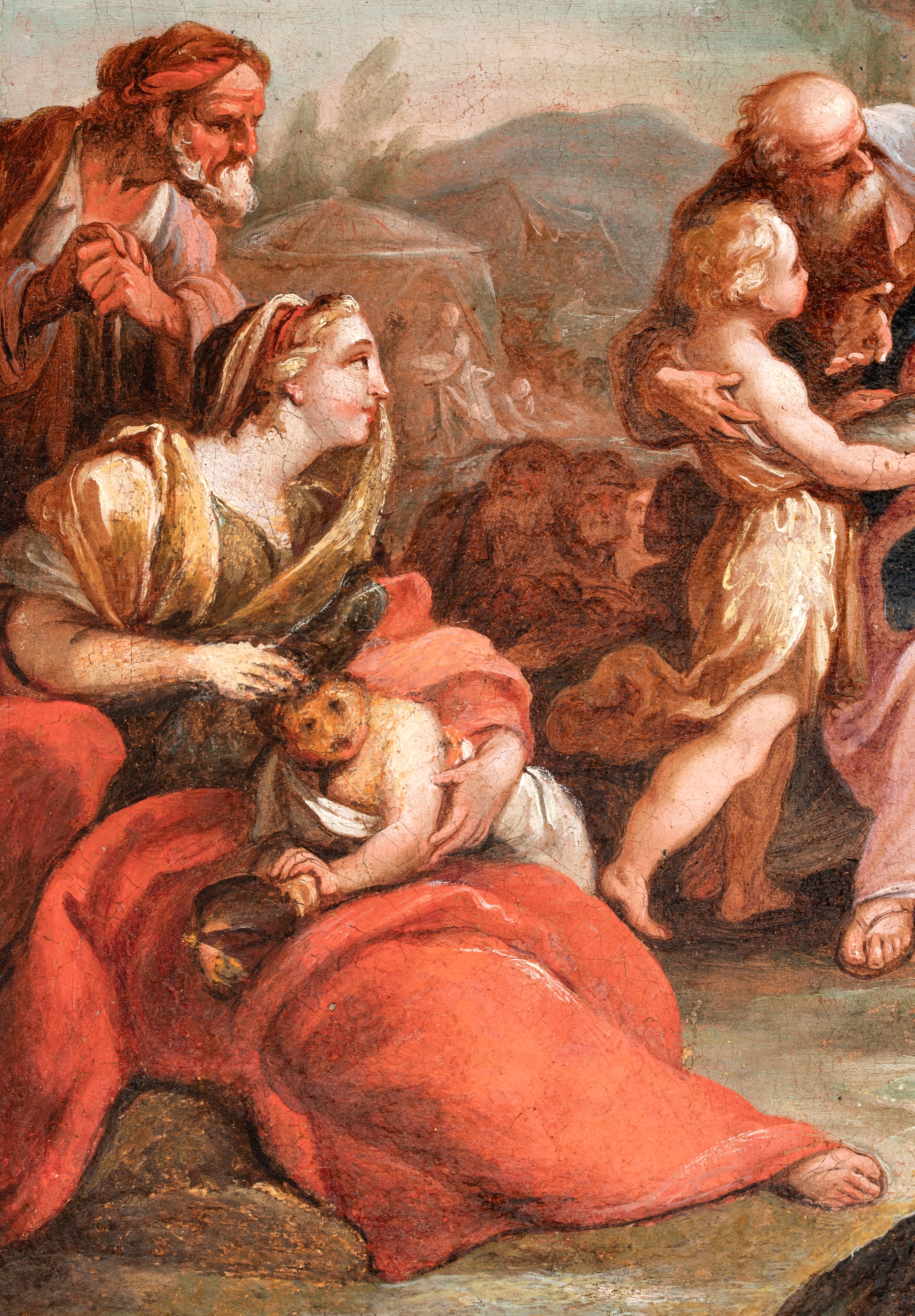 Domenico Corvi - Moltiplicazione dei pesci, olio su tela