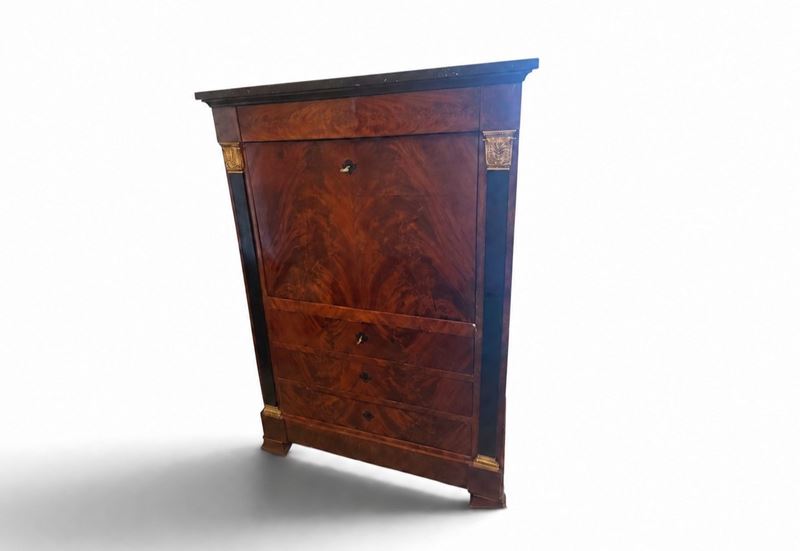 Secretaire in Mogano a Battente,