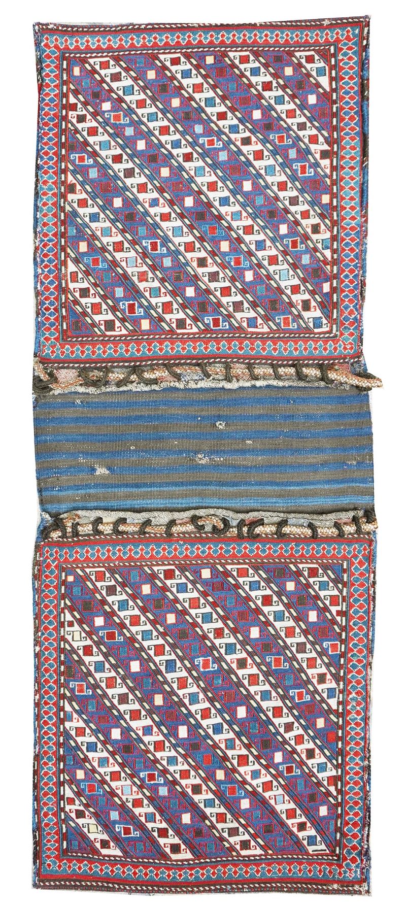Sacca Khorjin Shahsavan, tessitura Sumakh (bisaccia da sella)