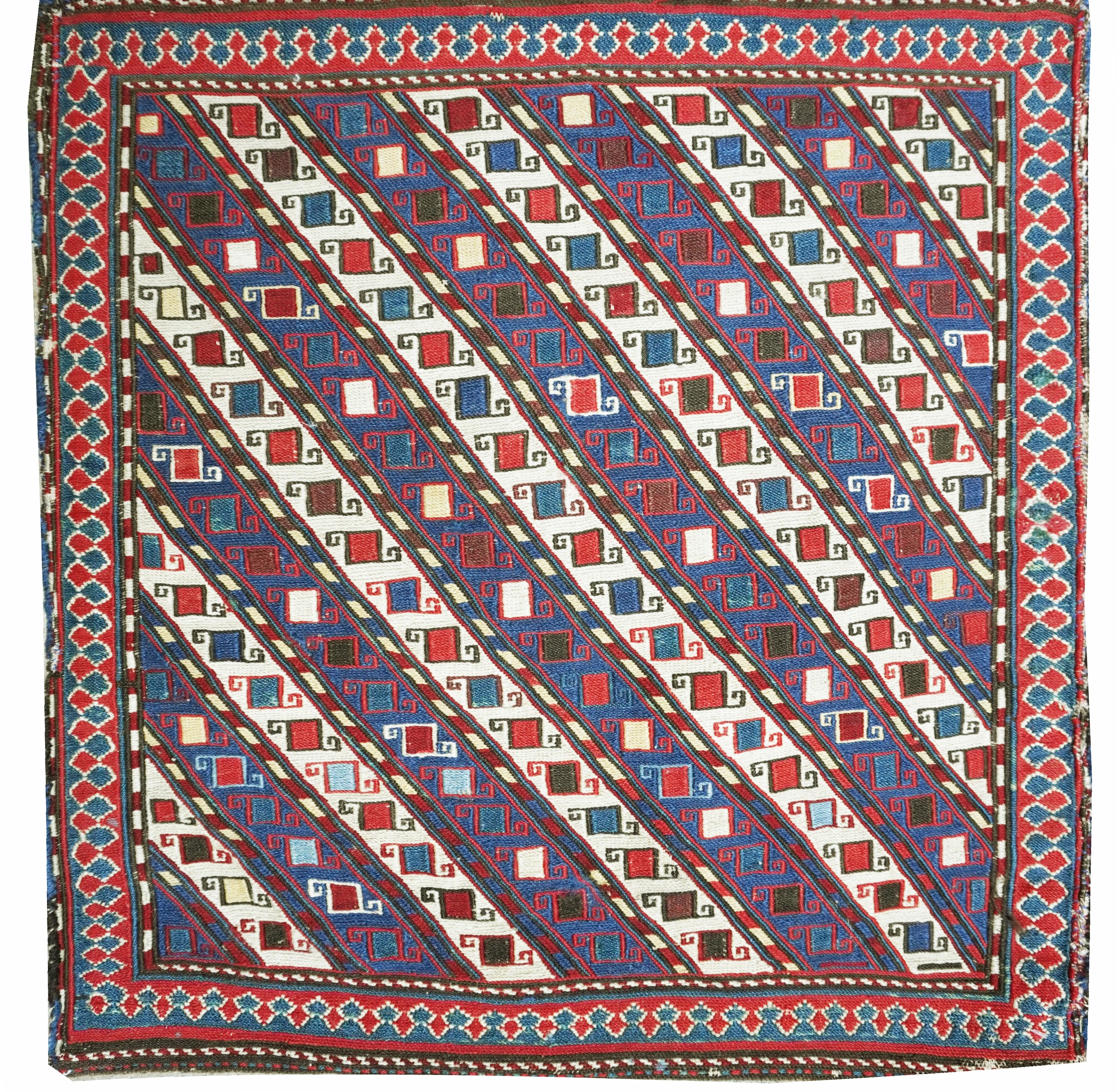 Sacca Khorjin Shahsavan, tessitura Sumakh (bisaccia da sella)