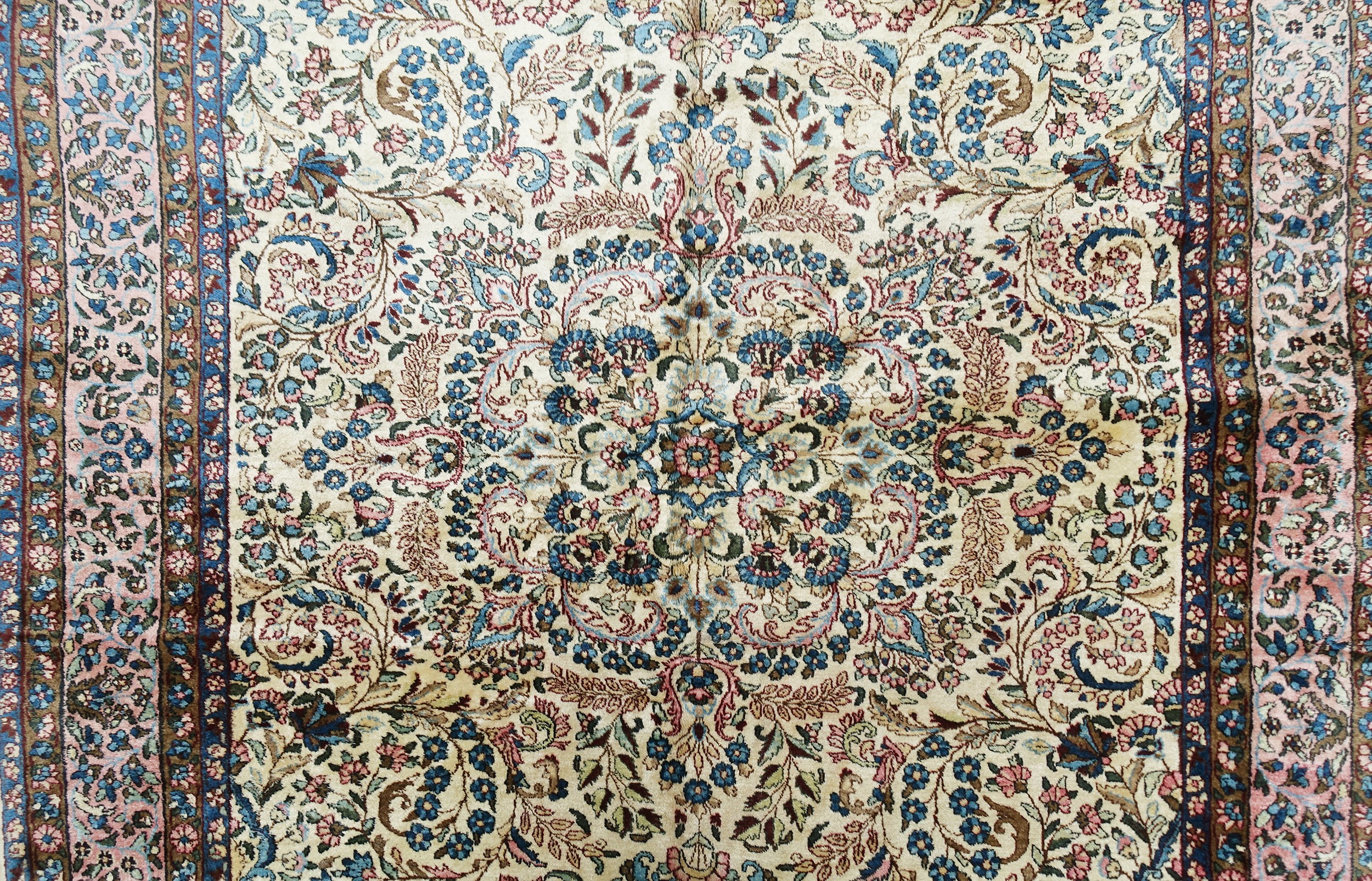 Tappeto Kirman Laver, Persia meridionale, fine XIX secolo