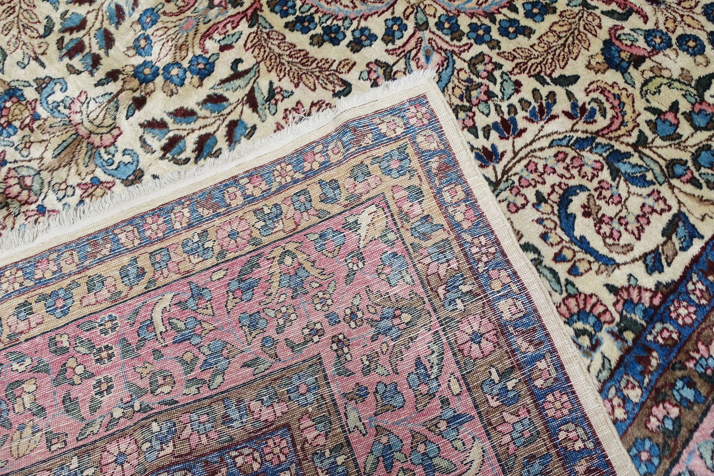 Tappeto Kirman Laver, Persia meridionale, fine XIX secolo