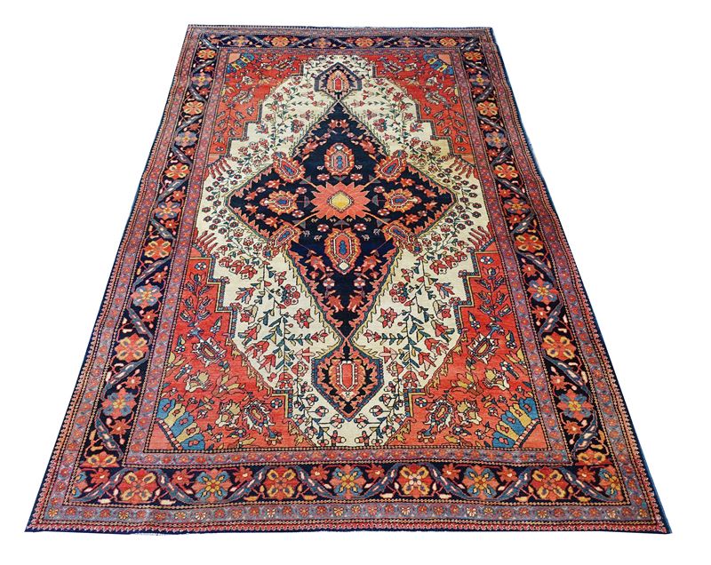Persia occidentale, Saruk-Farahan, tappeto a disegno ornamentale