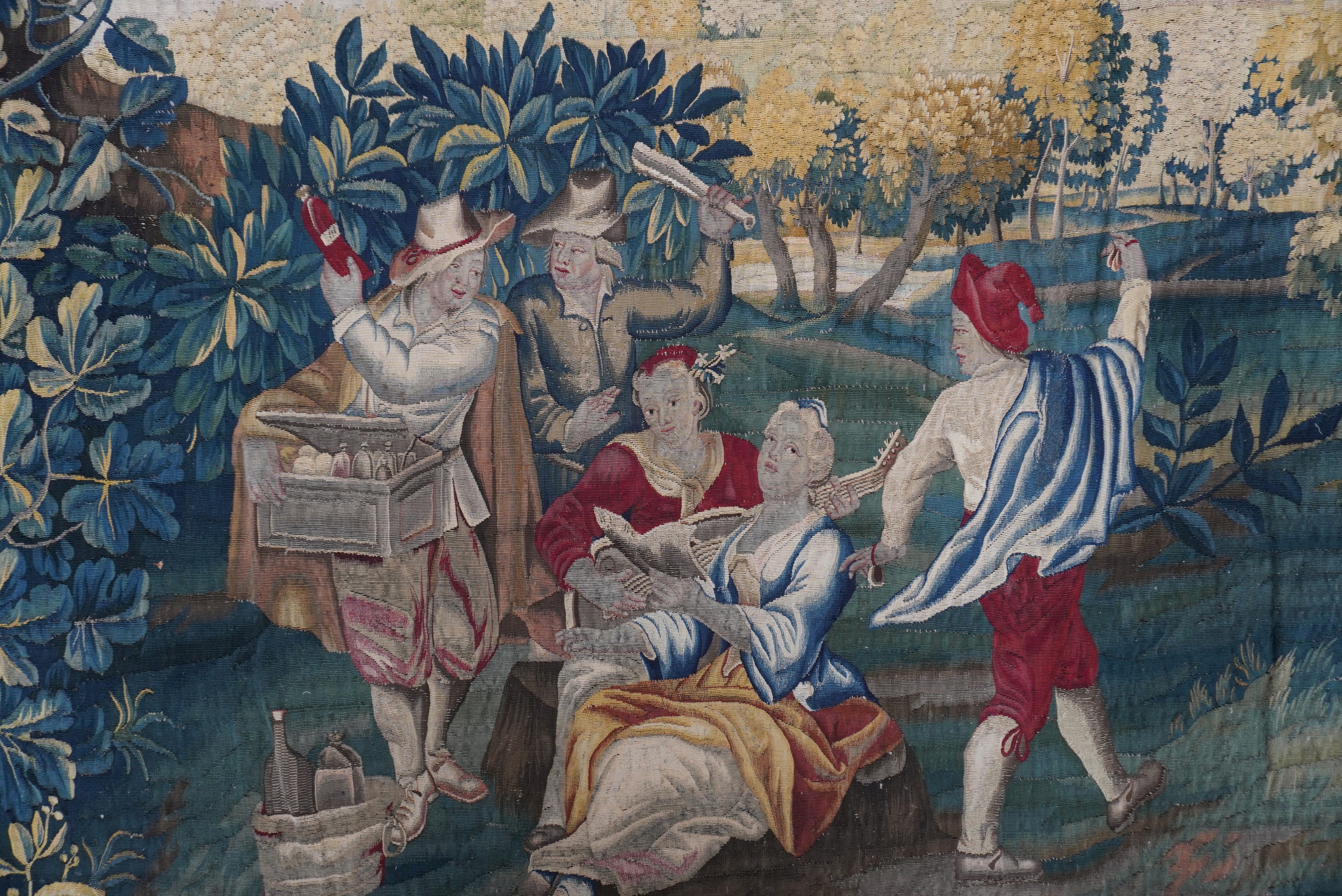 Fiandre, prima metà del XVIII secolo, Arazzo con scena campestre