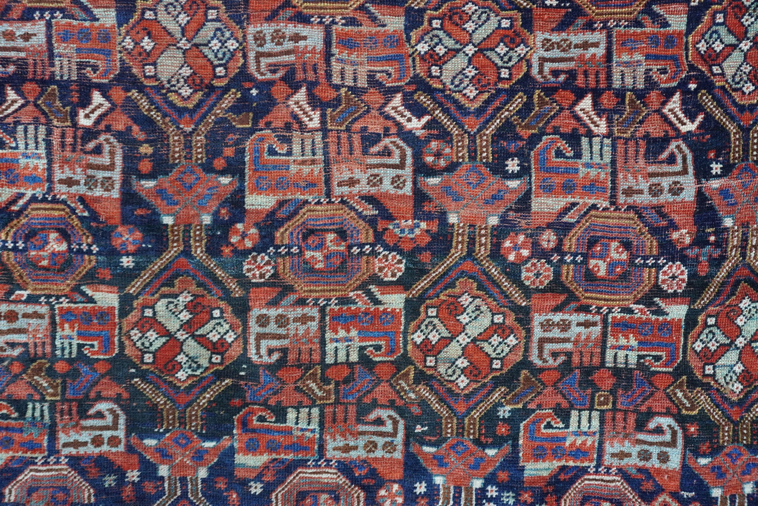 Khamseh, Tappeto Khamseh, Persia meridionale,  XIX secolo