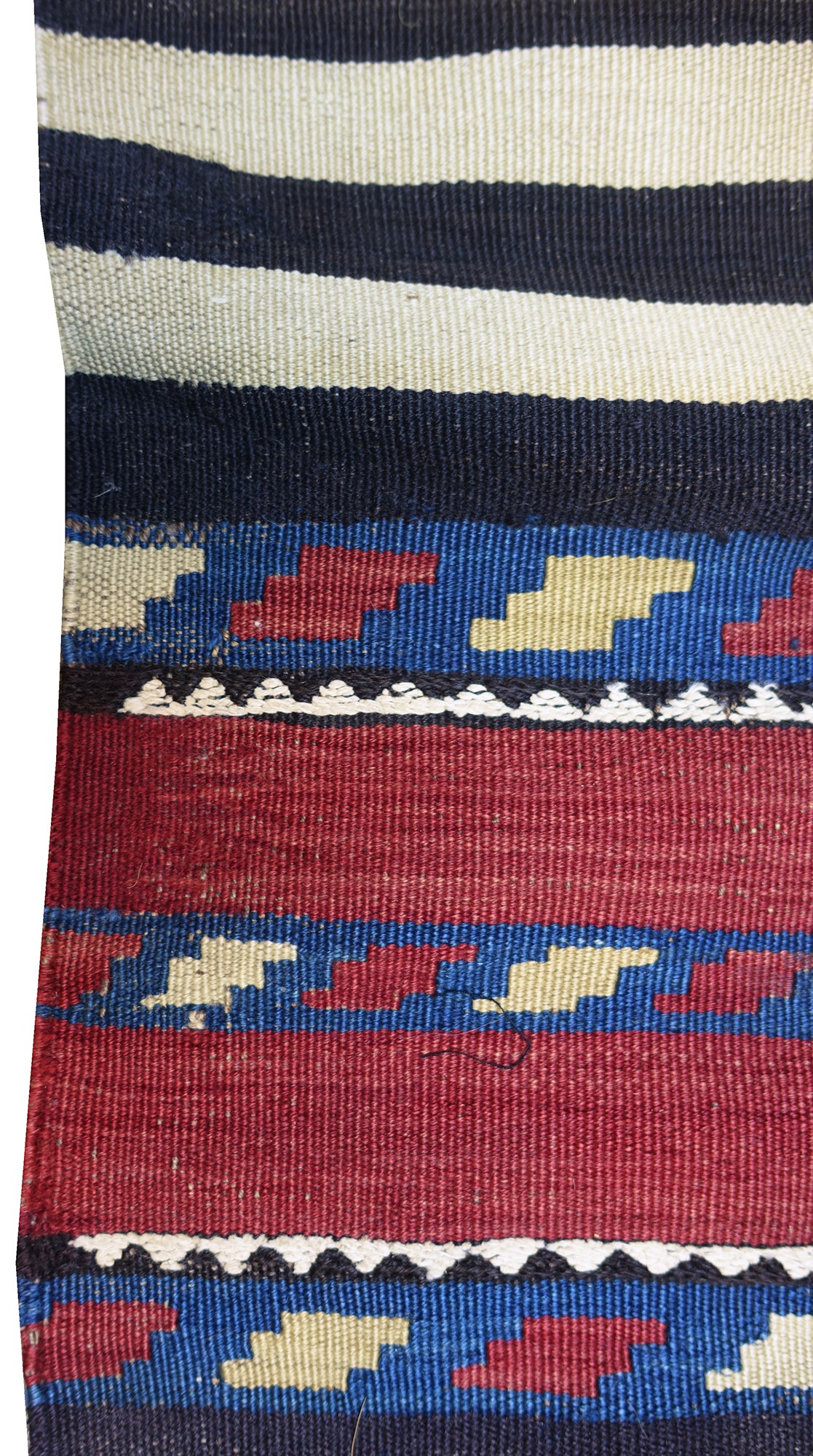 Kilim a disegno a righe, tessuto piatto a tessitura fine (Caucaso, XIX secolo)