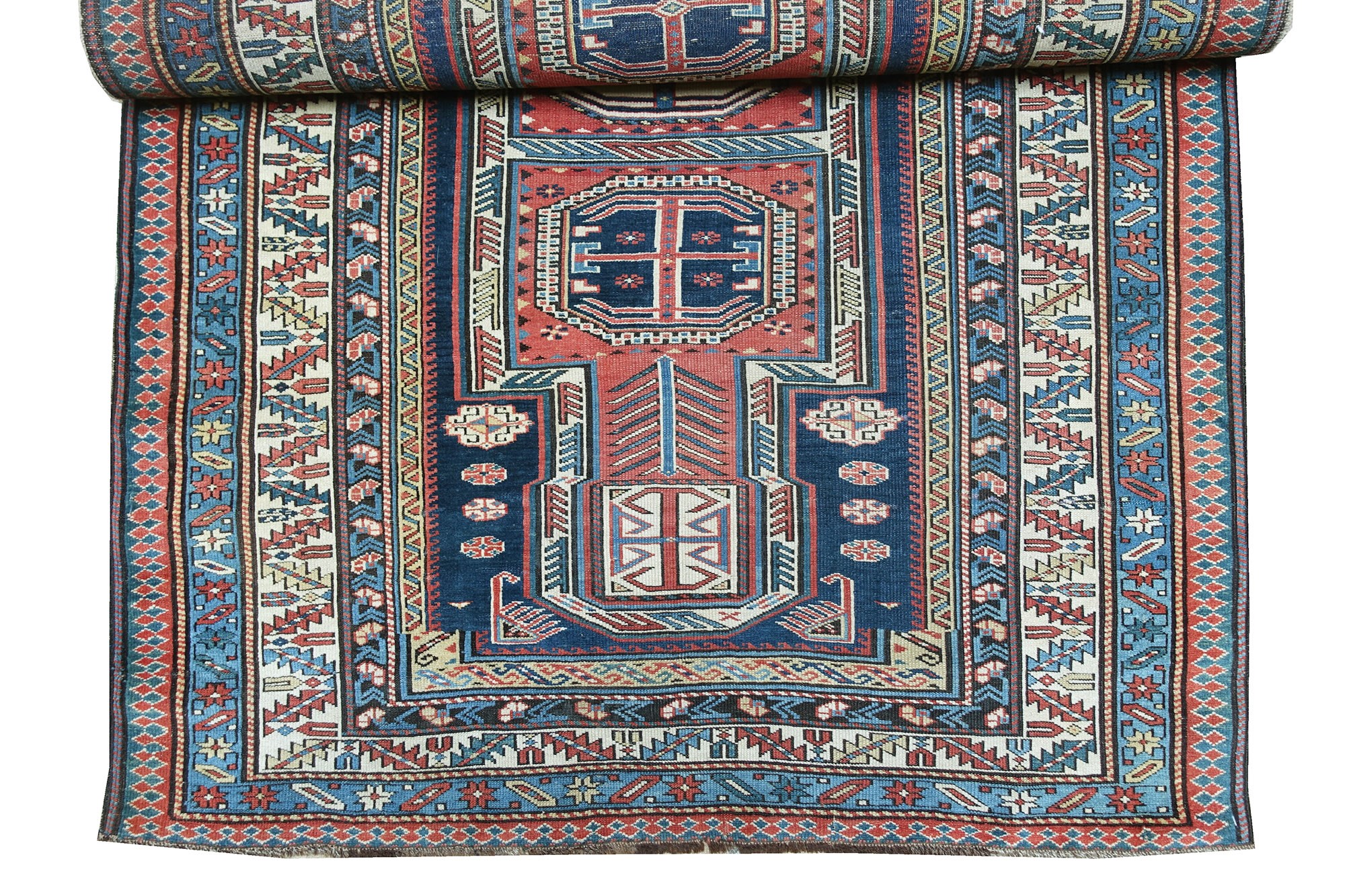 Caucaso orientale, Tappeto Kuba-Baku con disegno Orduch Konagkend, annodatura fine, fine XIX seco...