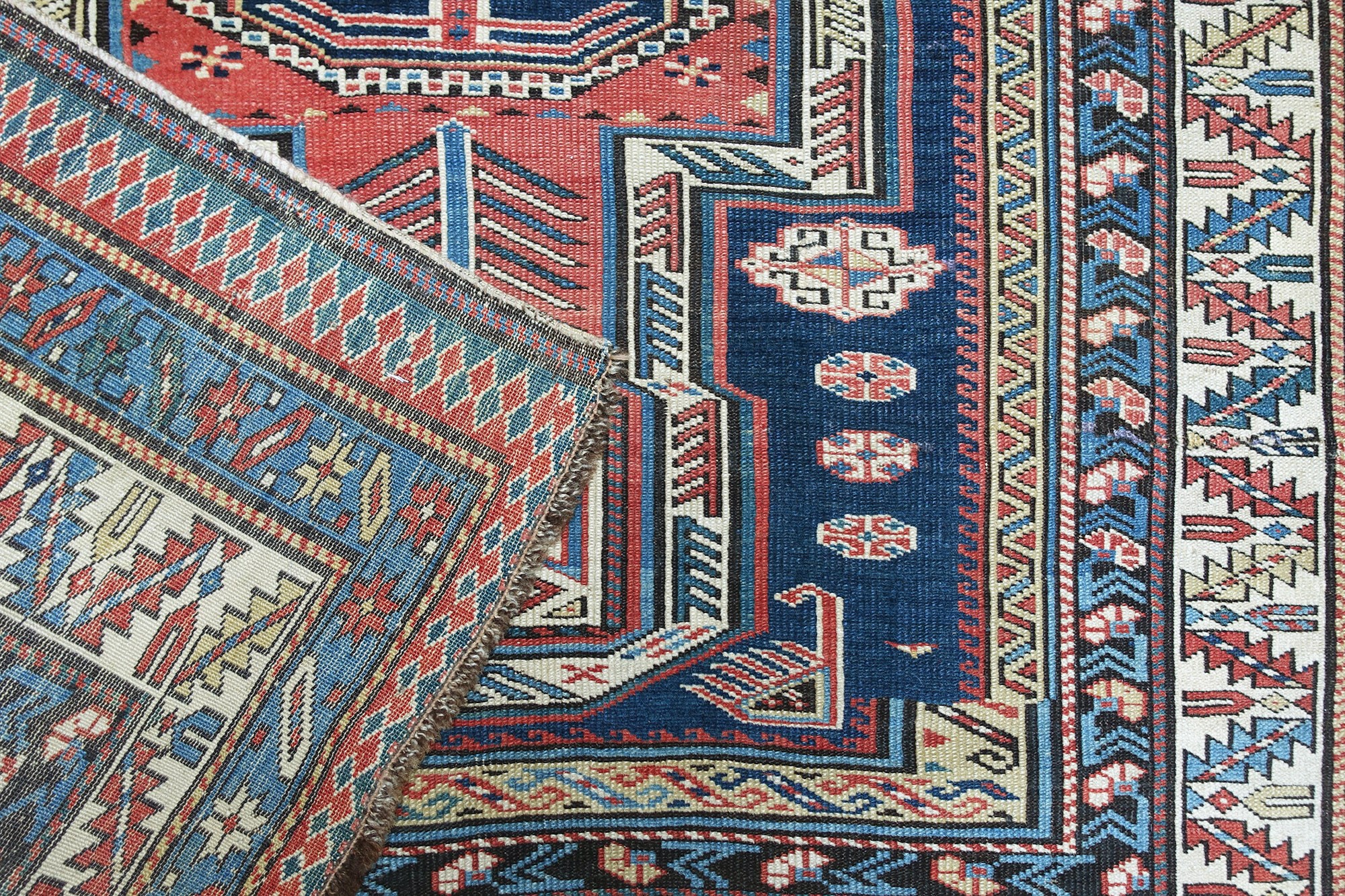 Caucaso orientale, Tappeto Kuba-Baku con disegno Orduch Konagkend, annodatura fine, fine XIX seco...