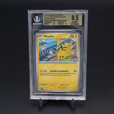 Pikachu #190 Svp Stamped "world Championship 2024", Scarlatto e Violetto - Black Star Promos [ita...