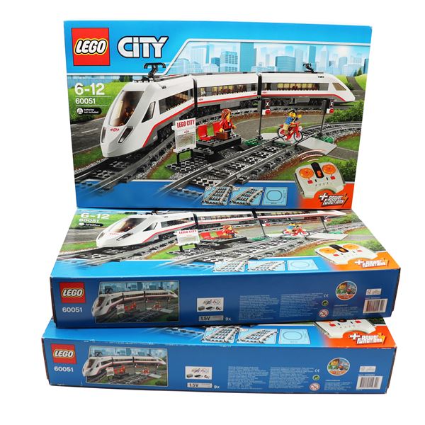 LEGO 60051 – High–speed Passenger Train Three Set Lot