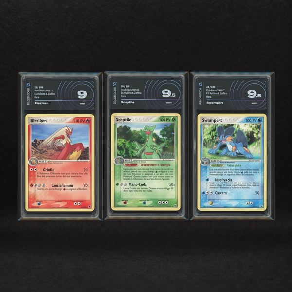 Lotto Starter Hoenn: Blaziken #15, Sceptile #20 & Swampert #23, EX Rubino e Zaffiro [ITA]