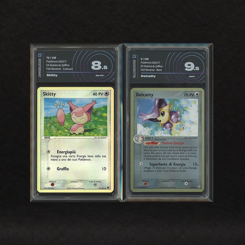 The Pokémon Company - Lotto Normale Hoenn Reverse Holo: Skitty #70, Delcatty #5, Ex Rubino e Zaff...