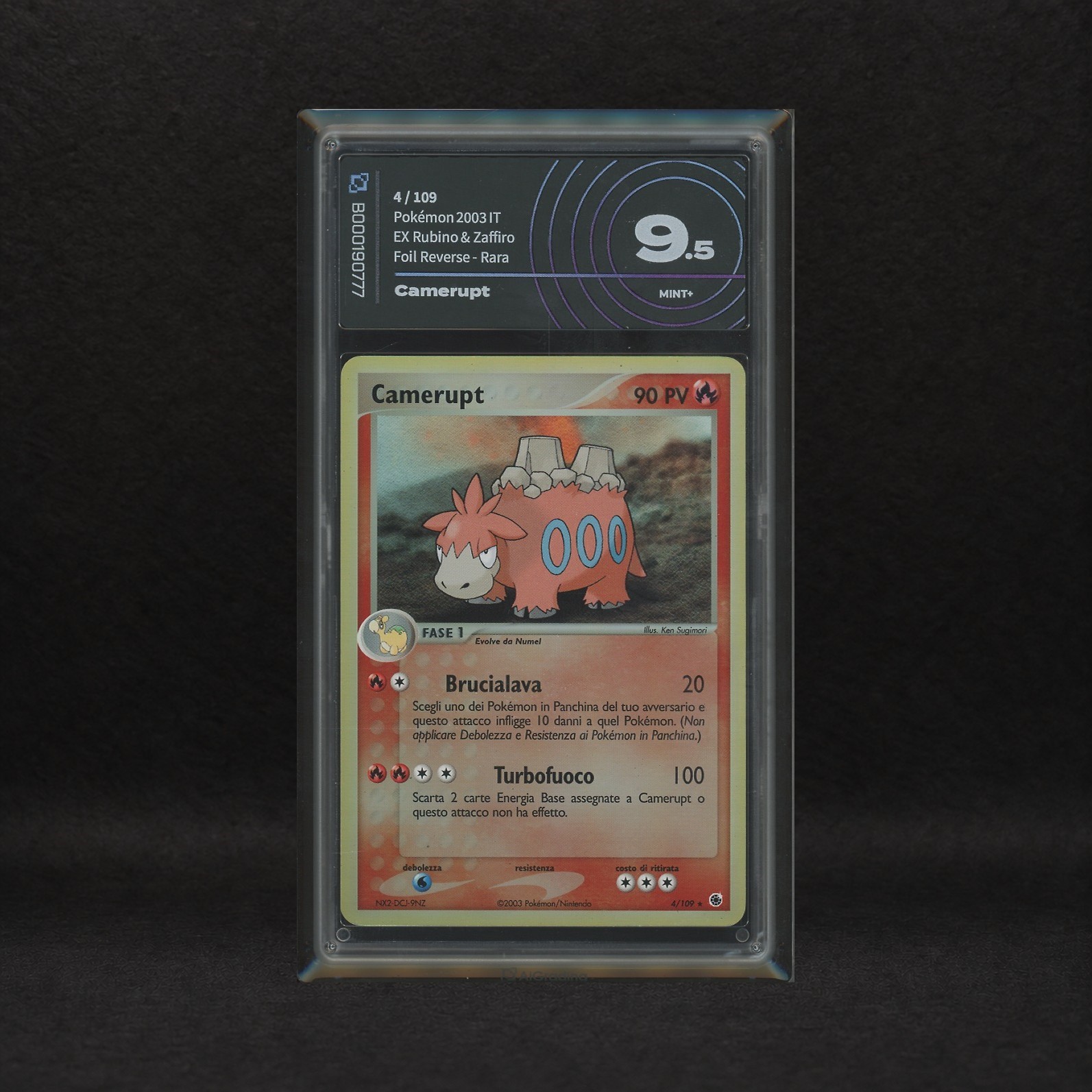 The Pokémon Company - Lotto Fuoco/terra Hoenn Reverse Holo: Numel #61, Camerupt #4, Ex Rubino e Z...
