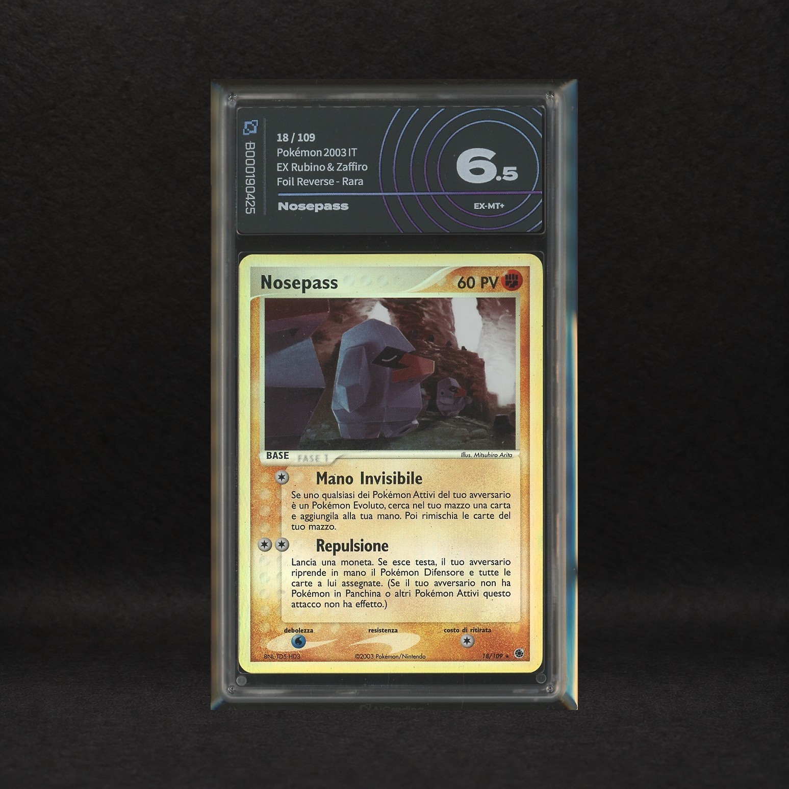 The Pokémon Company - Lotto Acciaio/roccia Hoenn Reverse Holo: Aggron #1, Nosepass #18, Ex Rubino...