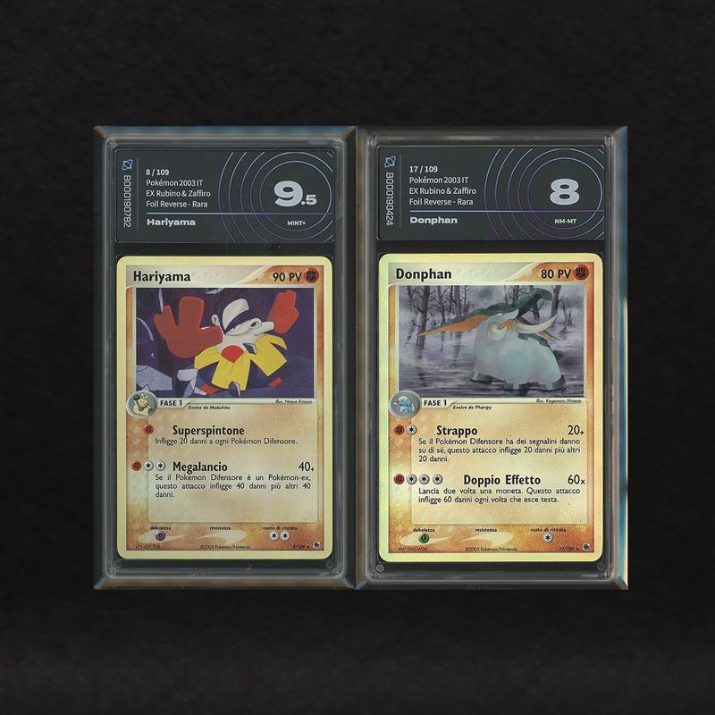 The Pokémon Company - Lotto Terra/lotta Johto/hoenn Reverse Holo: Hariyama #8, Donphan #17, Ex Ru...