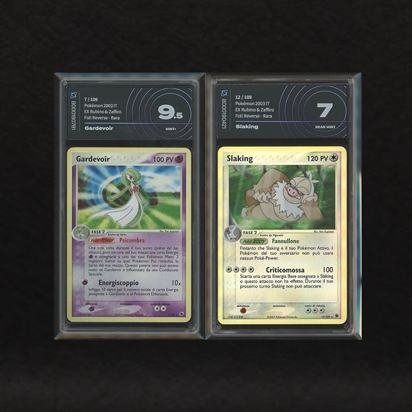 The Pokémon Company - Lotto 2a Fase Hoenn Reverse Holo: Gardevoir #7, Slaking #12, EX Rubino e Zaffiro [ITA]