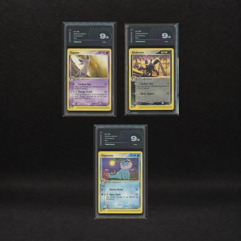 The Pokémon Company - Eeveelution Trio Lot: Espeon #16, Umbreon #24, Vaporeon #25, Ex Sandstorm [...