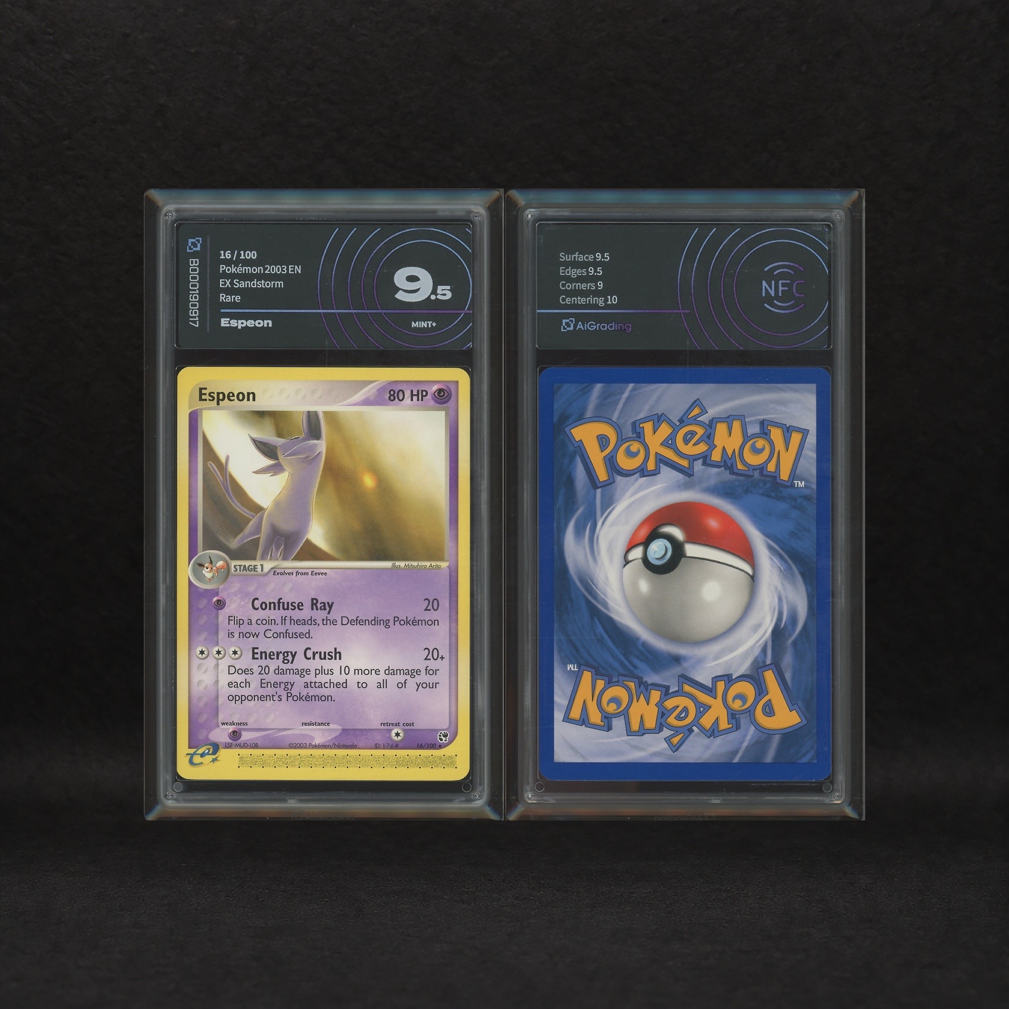 The Pokémon Company - Eeveelution Trio Lot: Espeon #16, Umbreon #24, Vaporeon #25, Ex Sandstorm [...