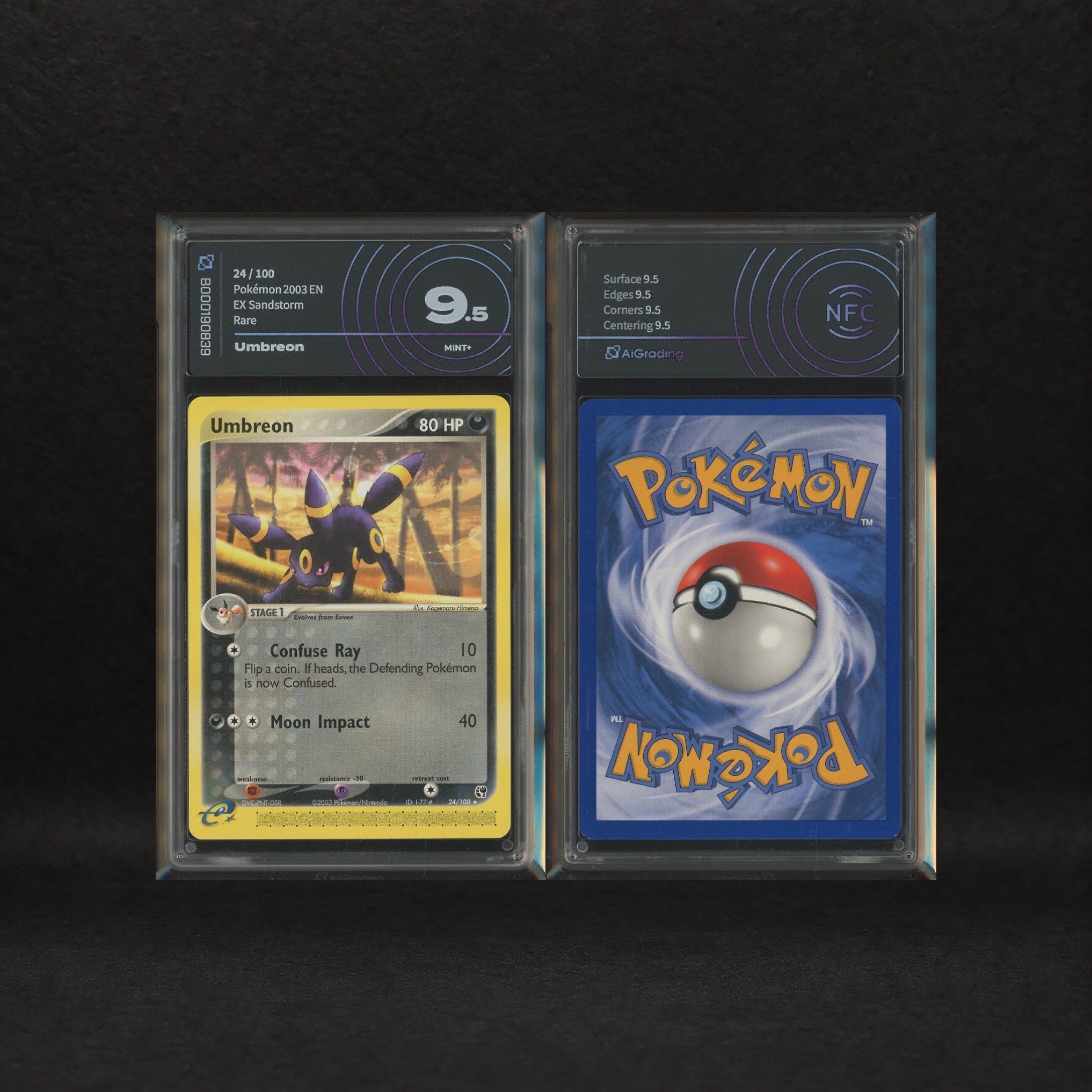 The Pokémon Company - Eeveelution Trio Lot: Espeon #16, Umbreon #24, Vaporeon #25, Ex Sandstorm [...