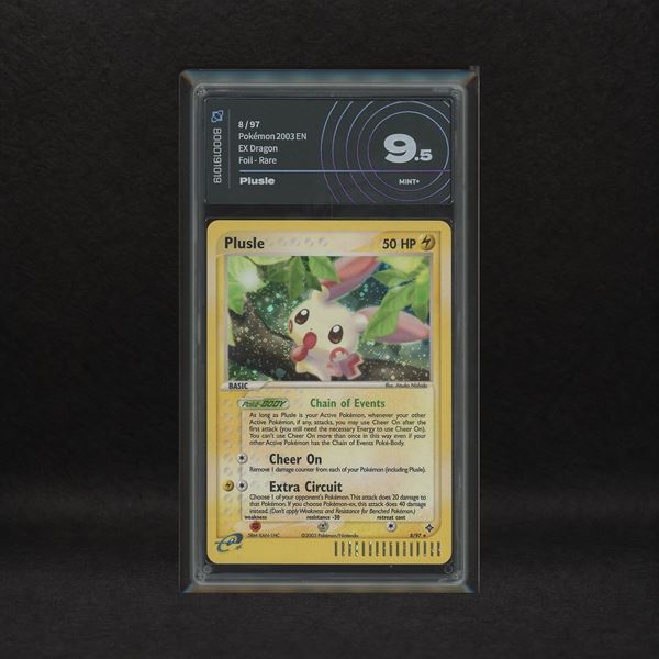 Plusle #8 Holo (Swirl), EX Dragon [ENG]