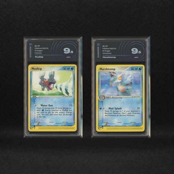 Water Starter Hoenn Lot: Mudkip #65, Marshtomp #36, EX Dragon [ENG]