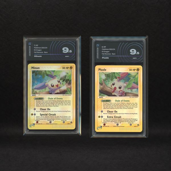 The Pokémon Company - Cheering Pokémon Reverse Holo Lot: Minun #7, Plusle #8, EX Dragon [ENG]