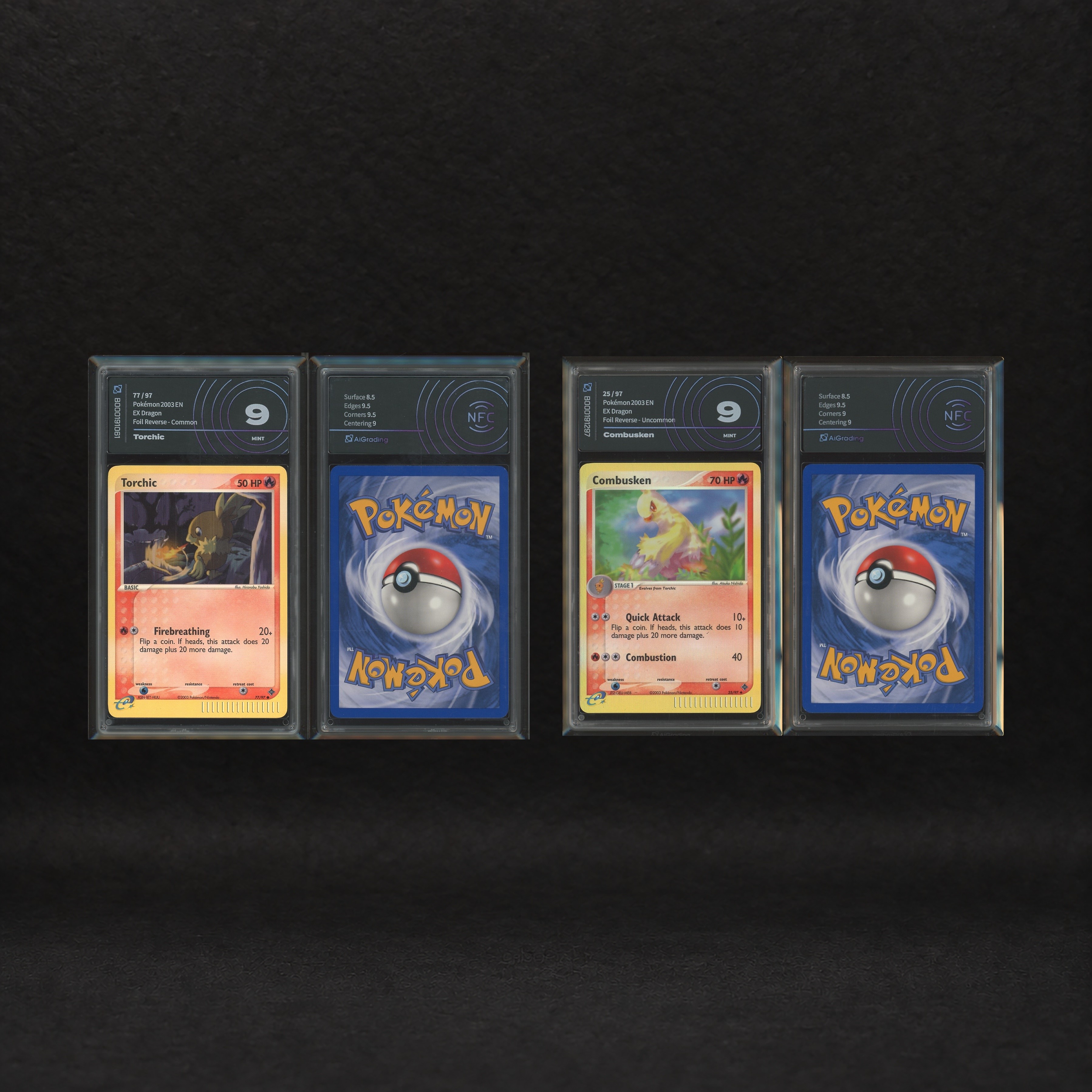 The Pokémon Company - Starter Hoenn Reverse Holo Lot: Mudkip #65, Torchic #77, Treecko #80, Marsh...