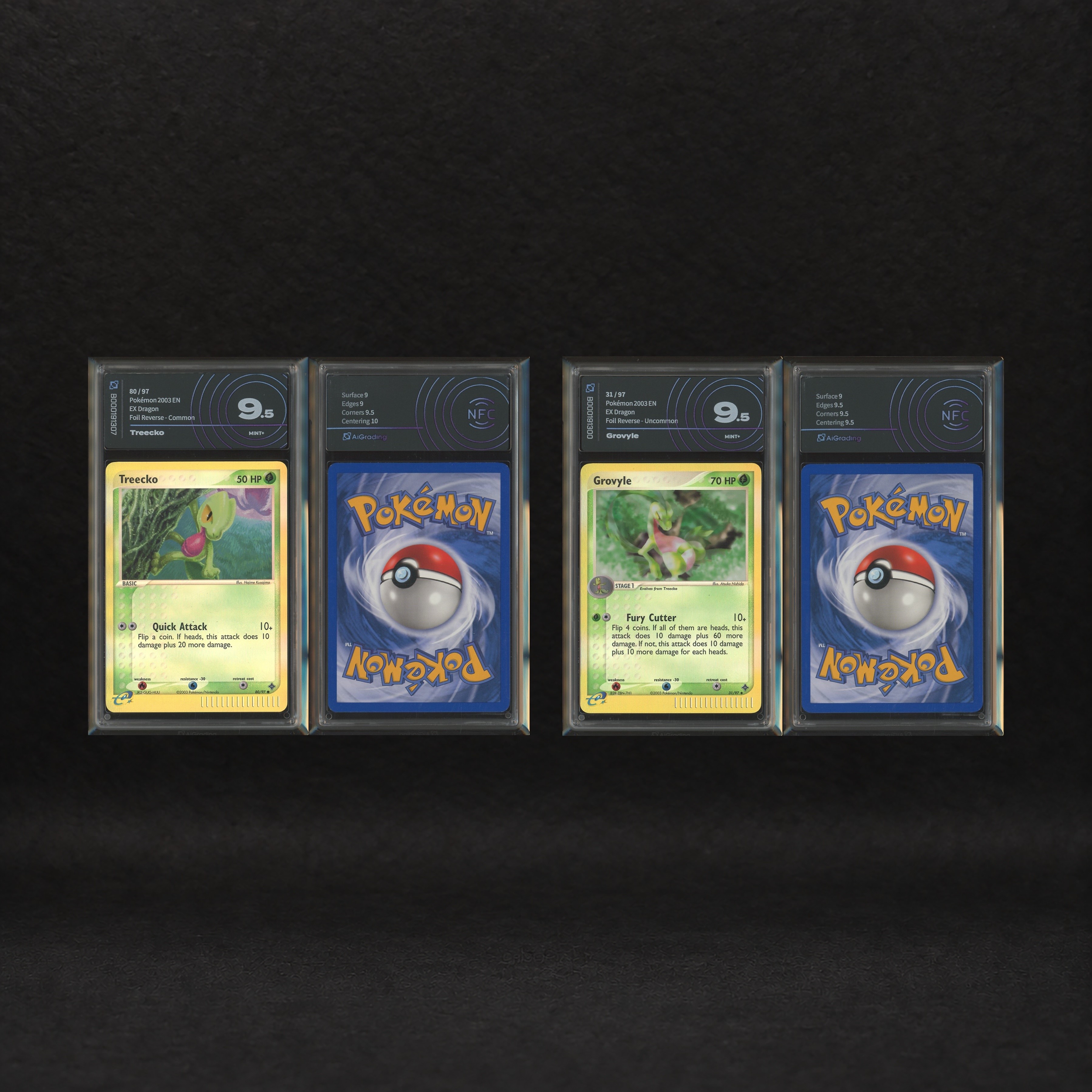 The Pokémon Company - Starter Hoenn Reverse Holo Lot: Mudkip #65, Torchic #77, Treecko #80, Marsh...