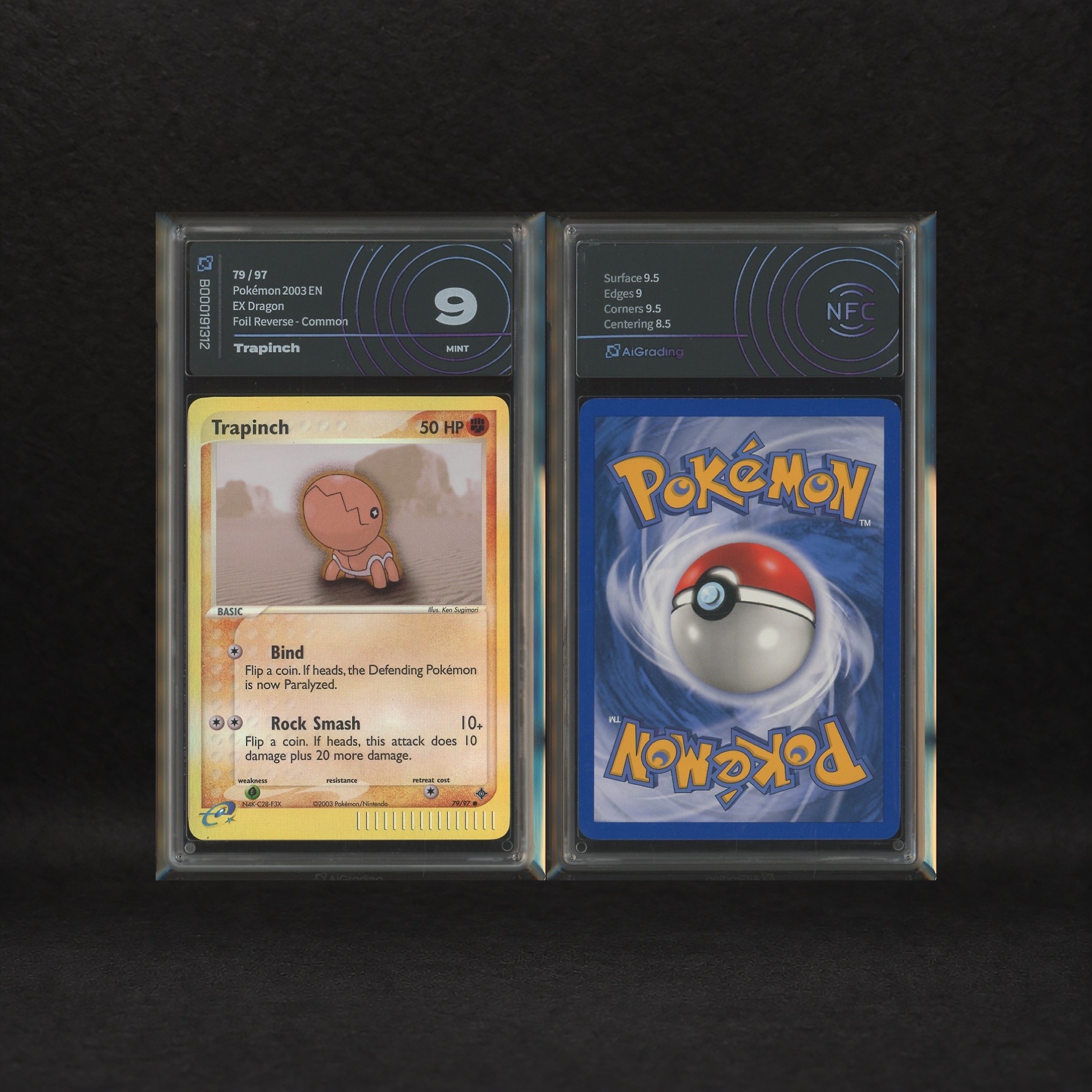 The Pokémon Company - Flygon Evolution Line Reverse Holo Lot: Trapinch #79, Vibrava #22, Vibrava ...