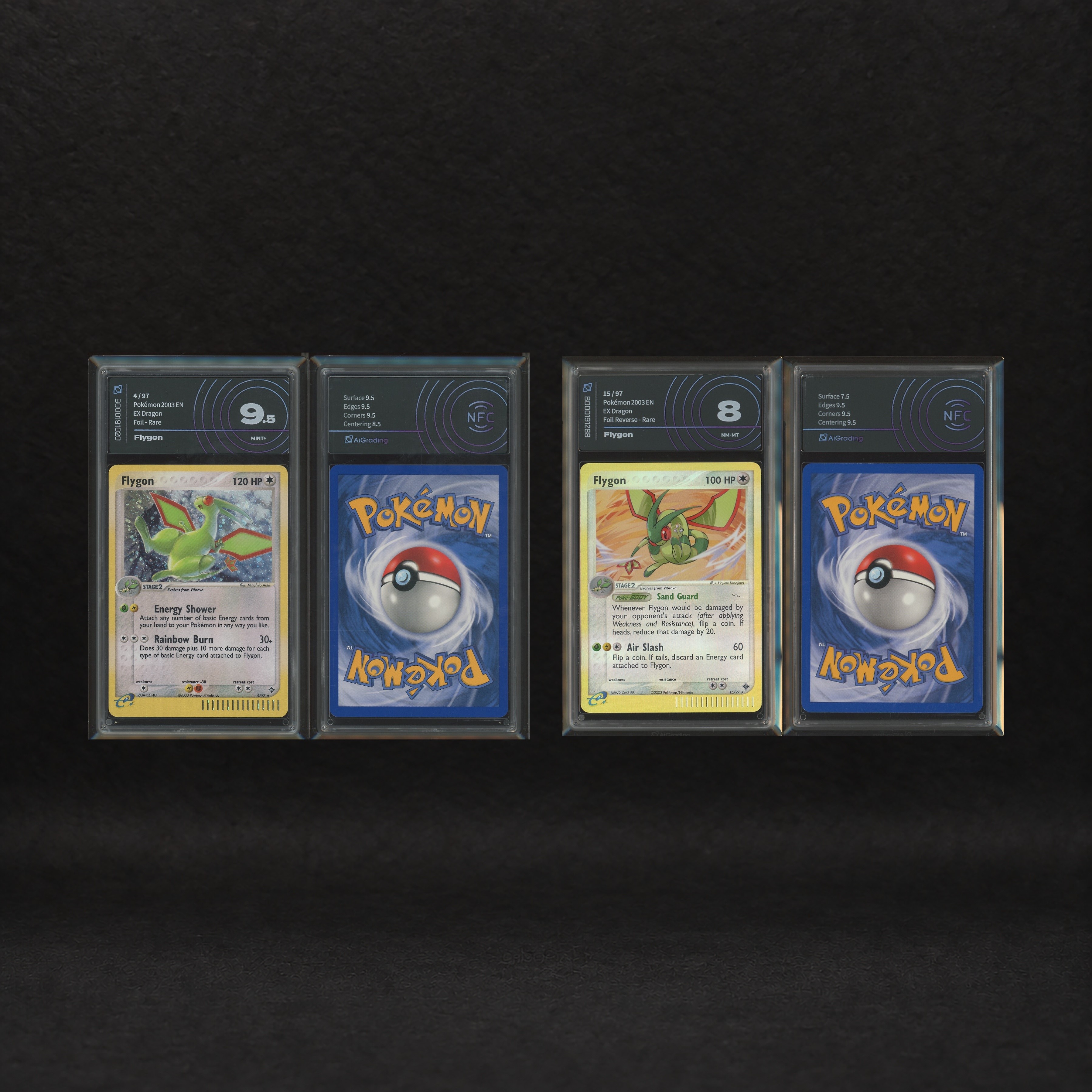The Pokémon Company - Flygon Evolution Line Reverse Holo Lot: Trapinch #79, Vibrava #22, Vibrava ...