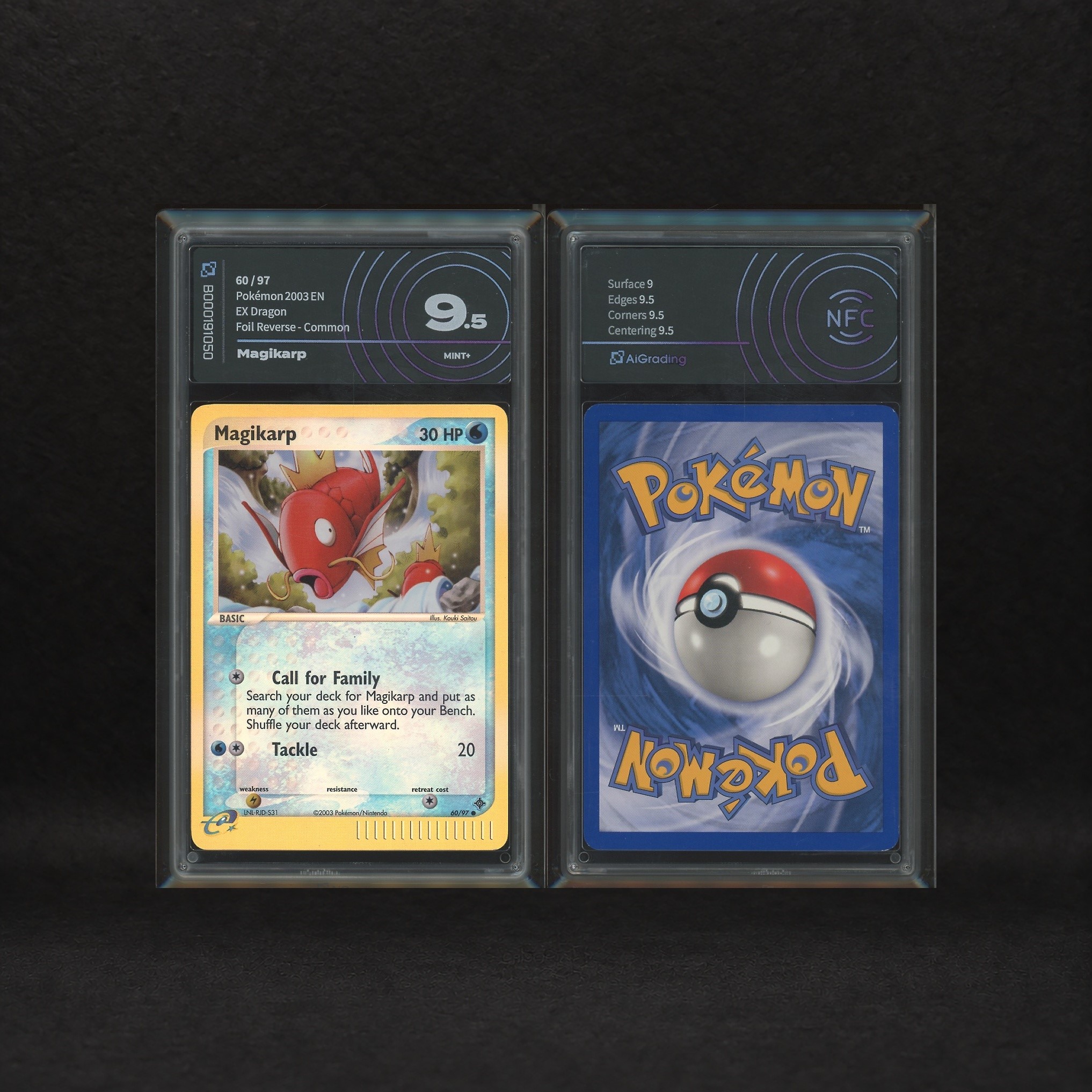 The Pokémon Company - Magikarp Evolution Line Reverse Holo Lot: Magikarp #60, Gyarados #32, Ex Dr...