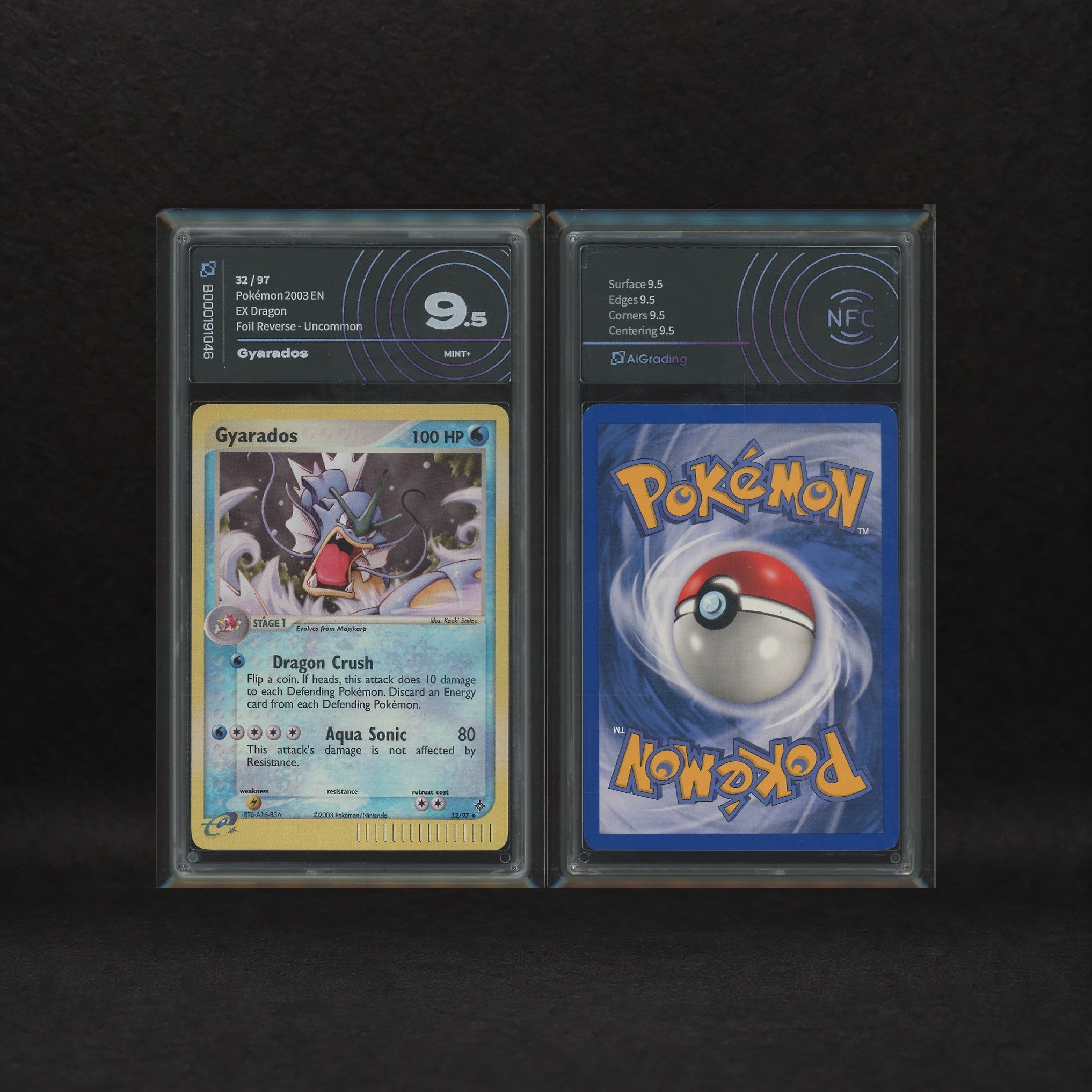 The Pokémon Company - Magikarp Evolution Line Reverse Holo Lot: Magikarp #60, Gyarados #32, Ex Dr...