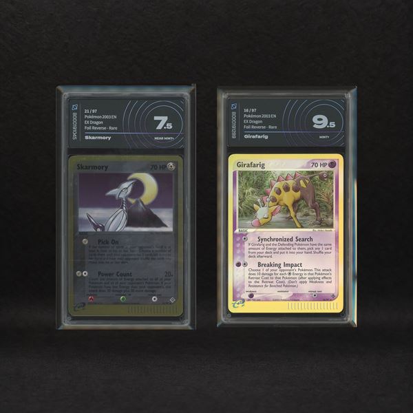The Pokémon Company - Johto Rare Reverse Holo Lot: Skarmory #21, Girafarig #16, EX Dragon [ENG]
