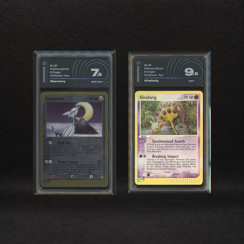 The Pokémon Company - Johto Rare Reverse Holo Lot: Skarmory #21, Girafarig #16, Ex Dragon [eng]