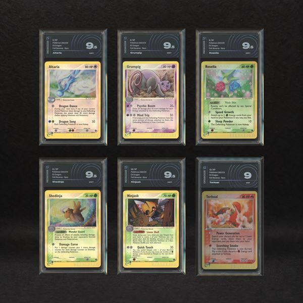 Hoenn Rare Reverse Foil Lot: Altaria #2, Grumpig #6, Roselia #9, Shedinja #11, Torkoal #12, Ninkask #18, EX Dragon [ENG]