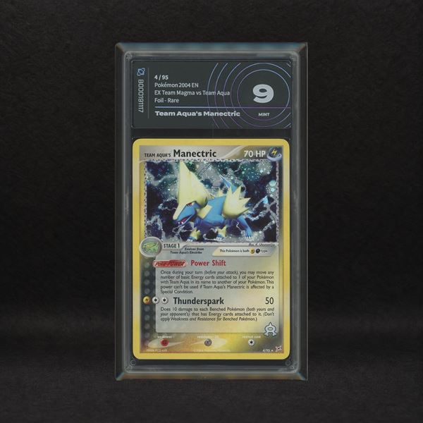 Team Aqua's Manectric #4 Holo (Swirl), EX Team Magma vs Team Aqua [ENG]