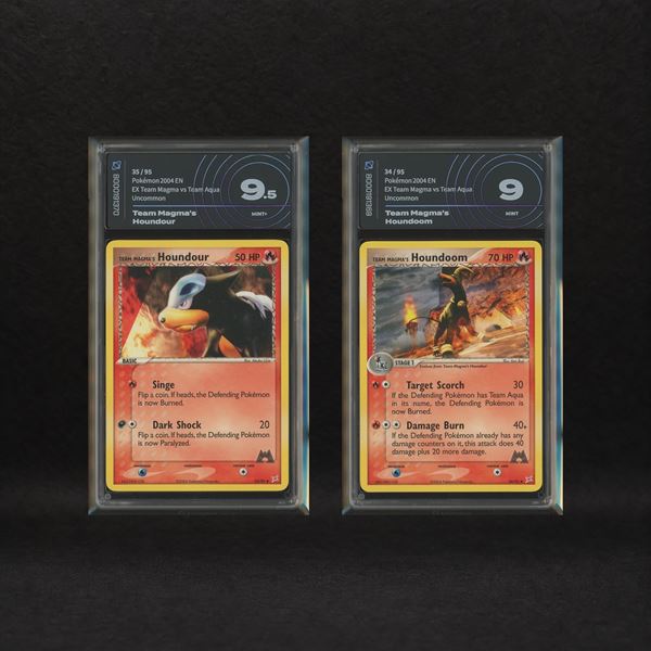 Team Magma's Houndour #35 & Houndoom #34 Lot, EX Team Magma vs Team Aqua [ENG]