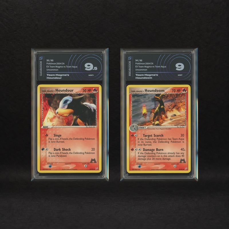 The Pokémon Company - Team Magma's Houndour #35 & Houndoom #34 Lot, Ex Team Magma Vs Team Aqua [e...