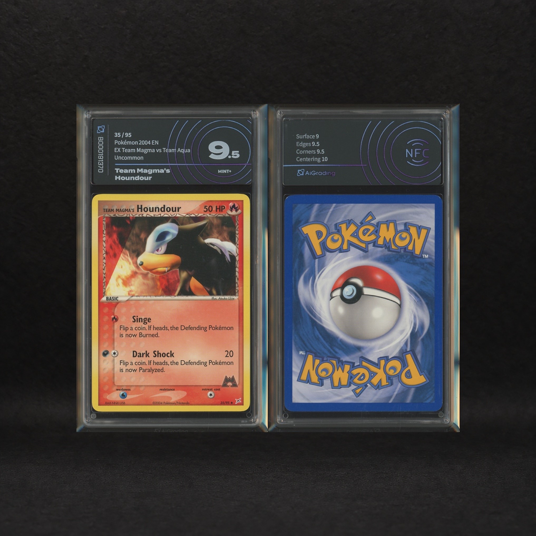 The Pokémon Company - Team Magma's Houndour #35 & Houndoom #34 Lot, Ex Team Magma Vs Team Aqua [e...