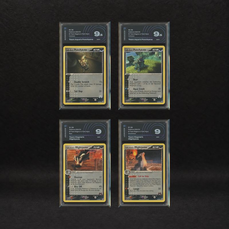 The Pokémon Company - Poochyena & Mightyena Lot: Poochyena #54-55, Mightyena #21-37, Ex Team Magm...