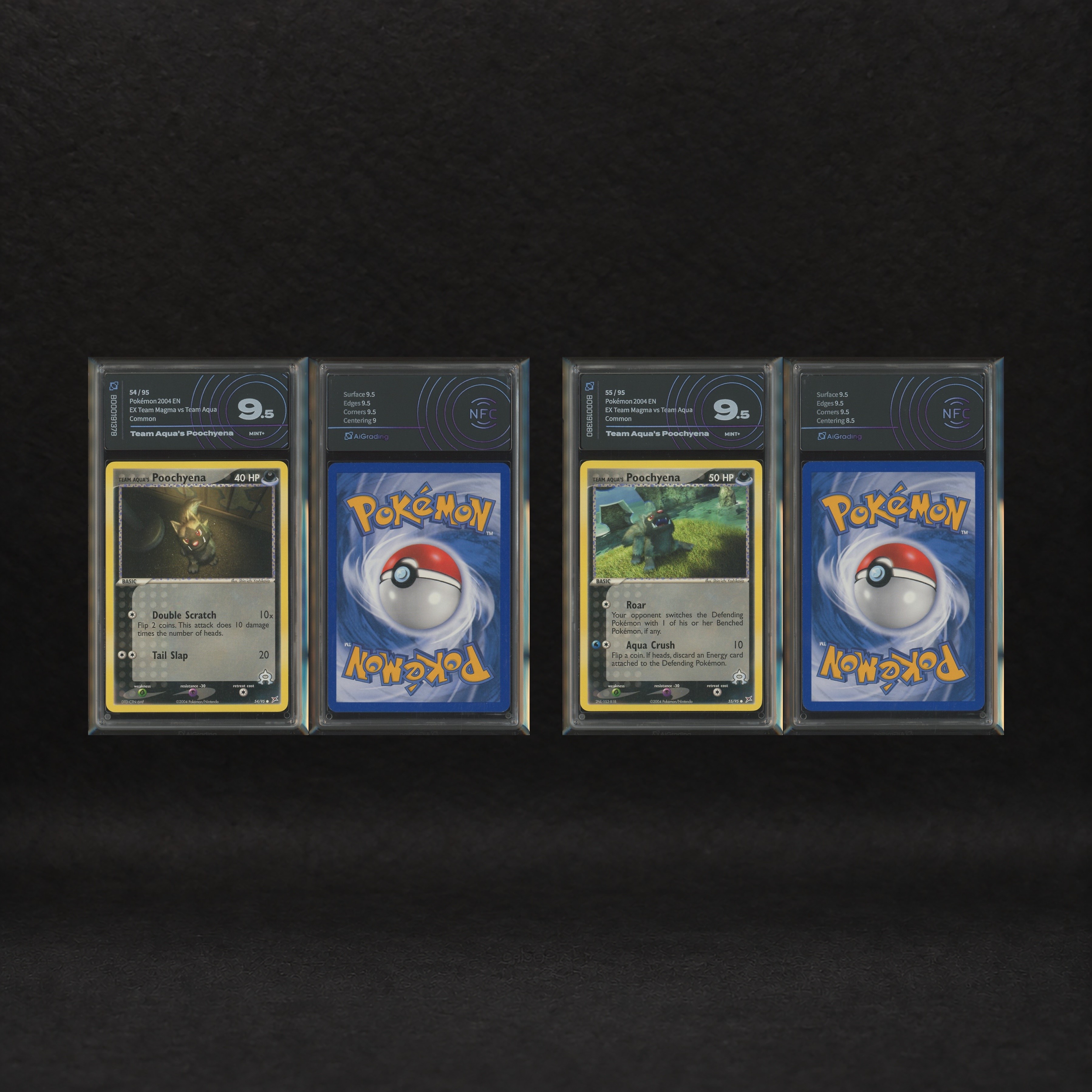 The Pokémon Company - Poochyena & Mightyena Lot: Poochyena #54-55, Mightyena #21-37, Ex Team Magm...